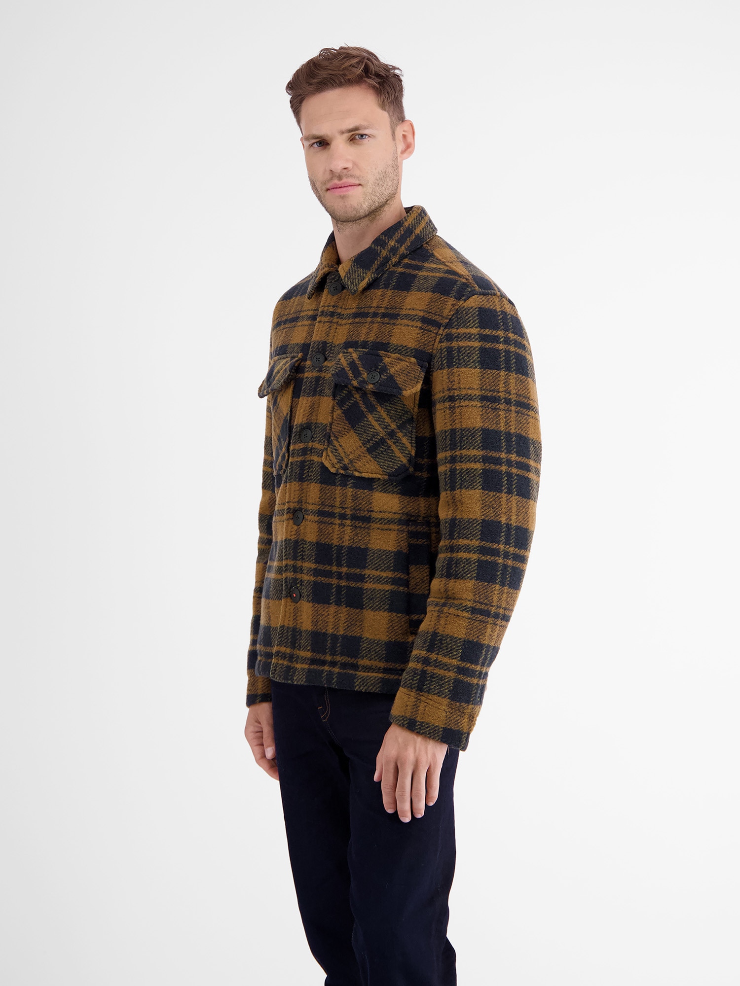 LERROS Hemdjacke »LERROS Kariertes Overshirt-Jacket«