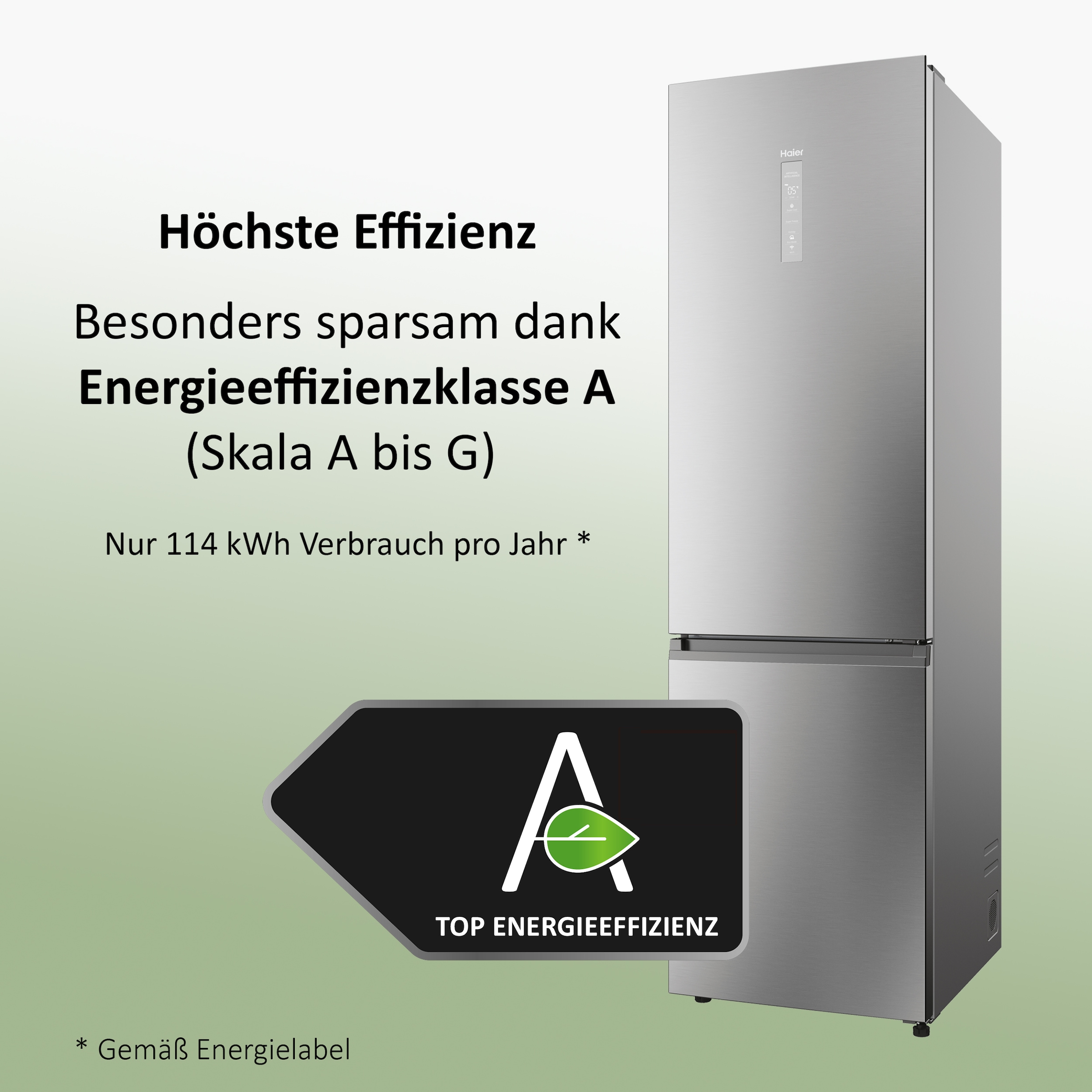Haier Kühl-/Gefrierkombination 2D 60 SERIES 7 »HDPW7620ANPK«, Daylight: LED-Lichtsäule für optimale Sicht