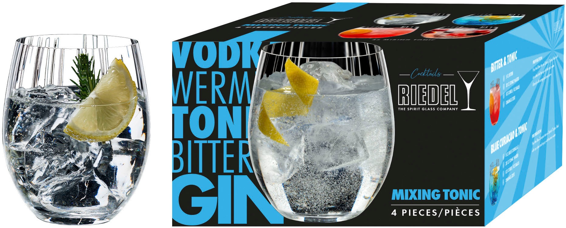 RIEDEL THE SPIRIT GLASS COMPANY Cocktailglas »Mixing Sets«, (Set, 4 tlg., MIXING TONIC), Made in Germany, 580 ml, 4-teilig
