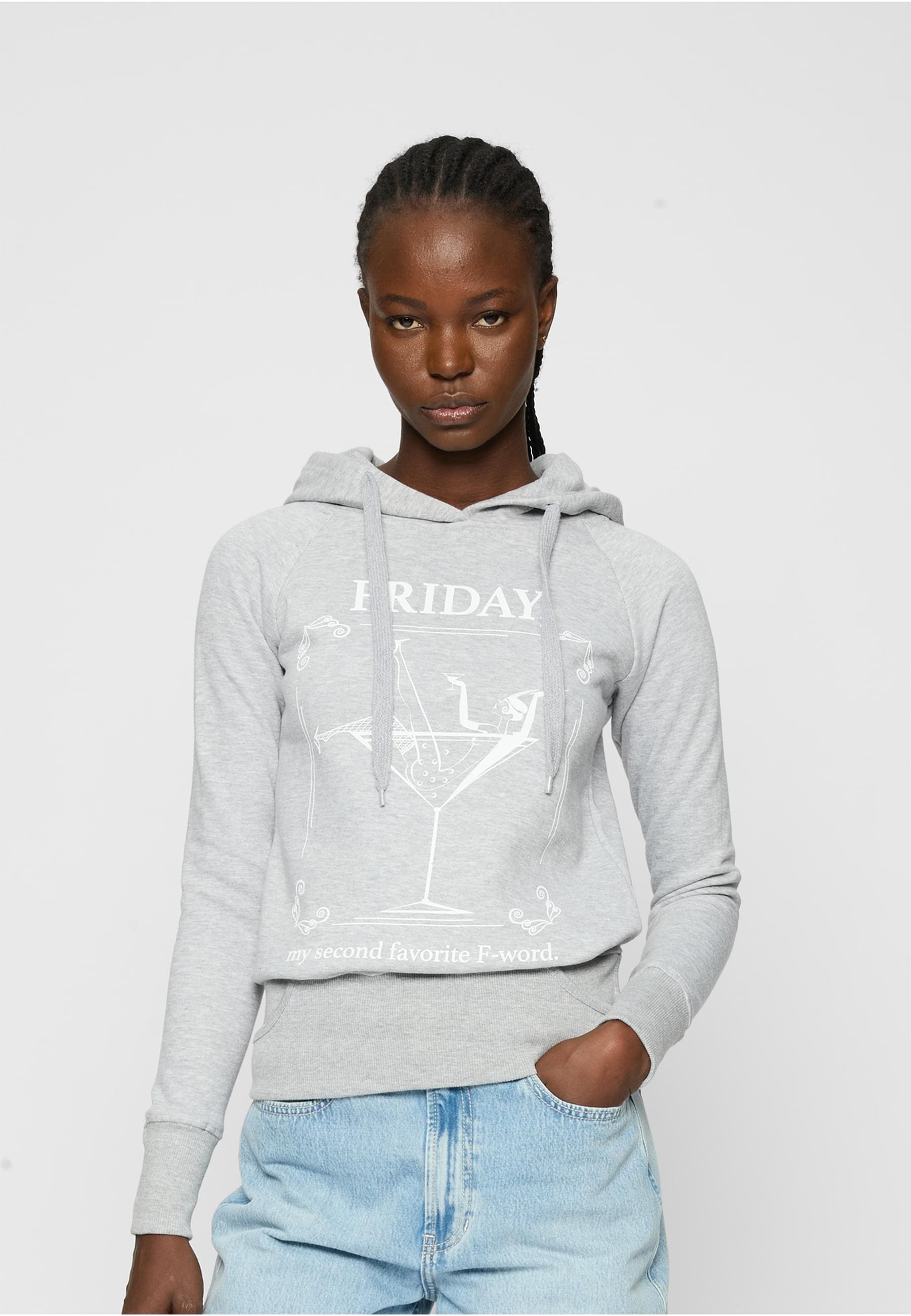 MisterTee Rundhalspullover »MisterTee Damen Ladies F-Word Hoody«