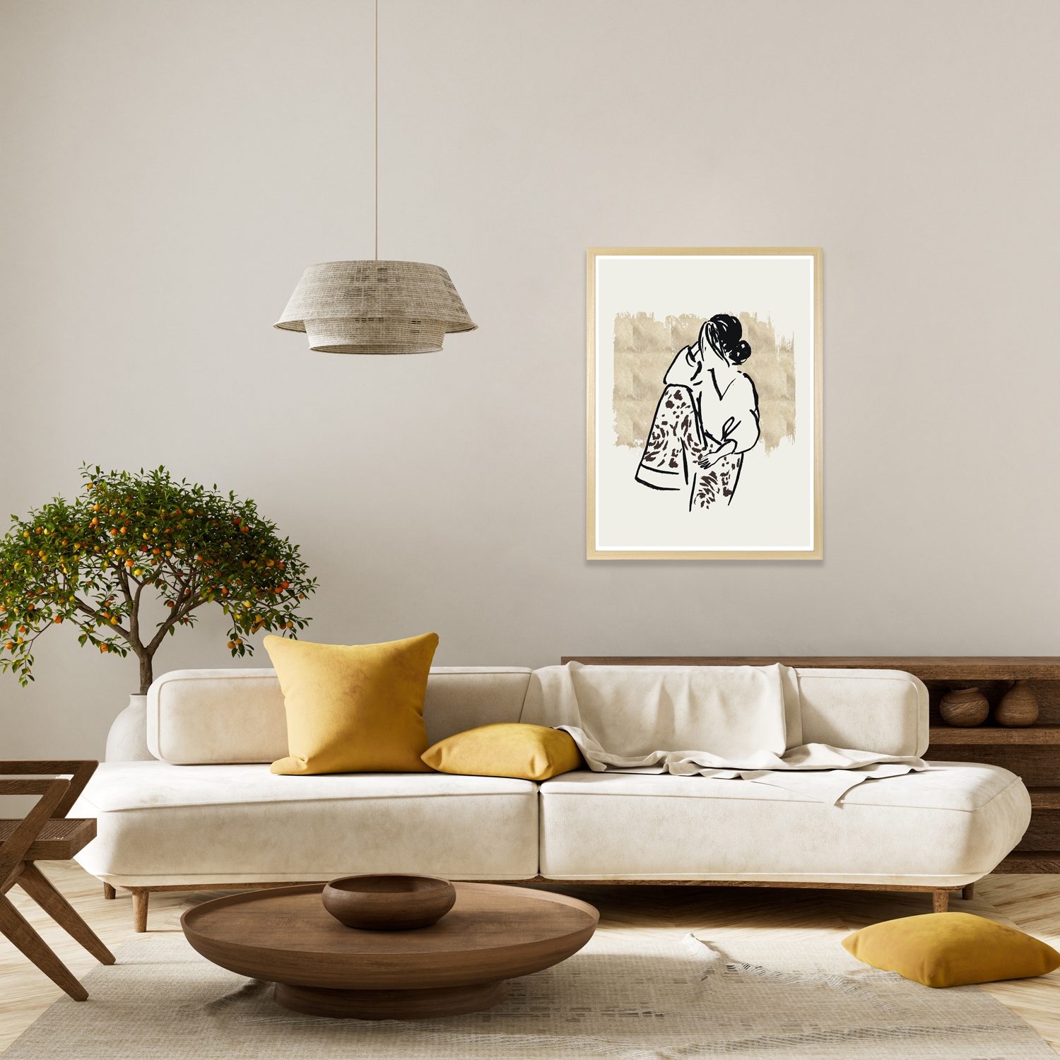 s.Oliver Bild mit Rahmen "Lazy Girl", Modern-Abstrakt-Person-Personen-Mode- günstig online kaufen