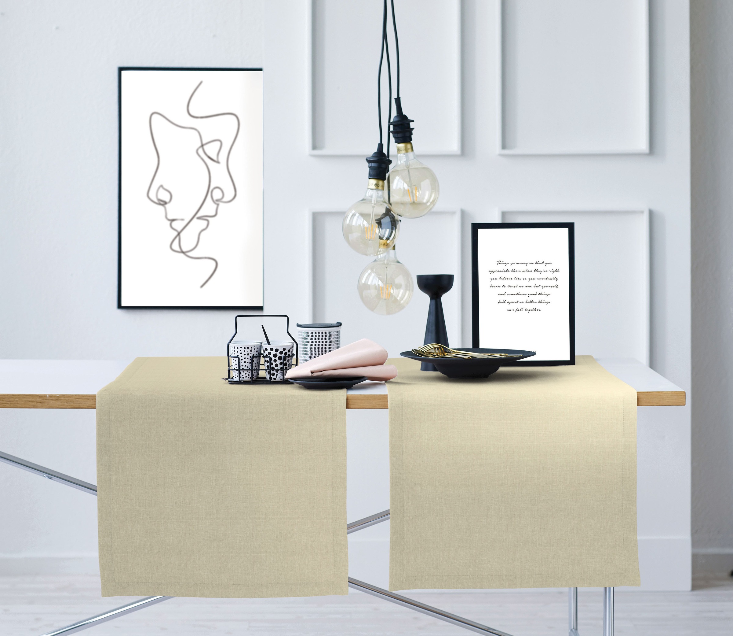 APELT Tischläufer "Arizona, Uni-Basic" Leinenoptik günstig online kaufen