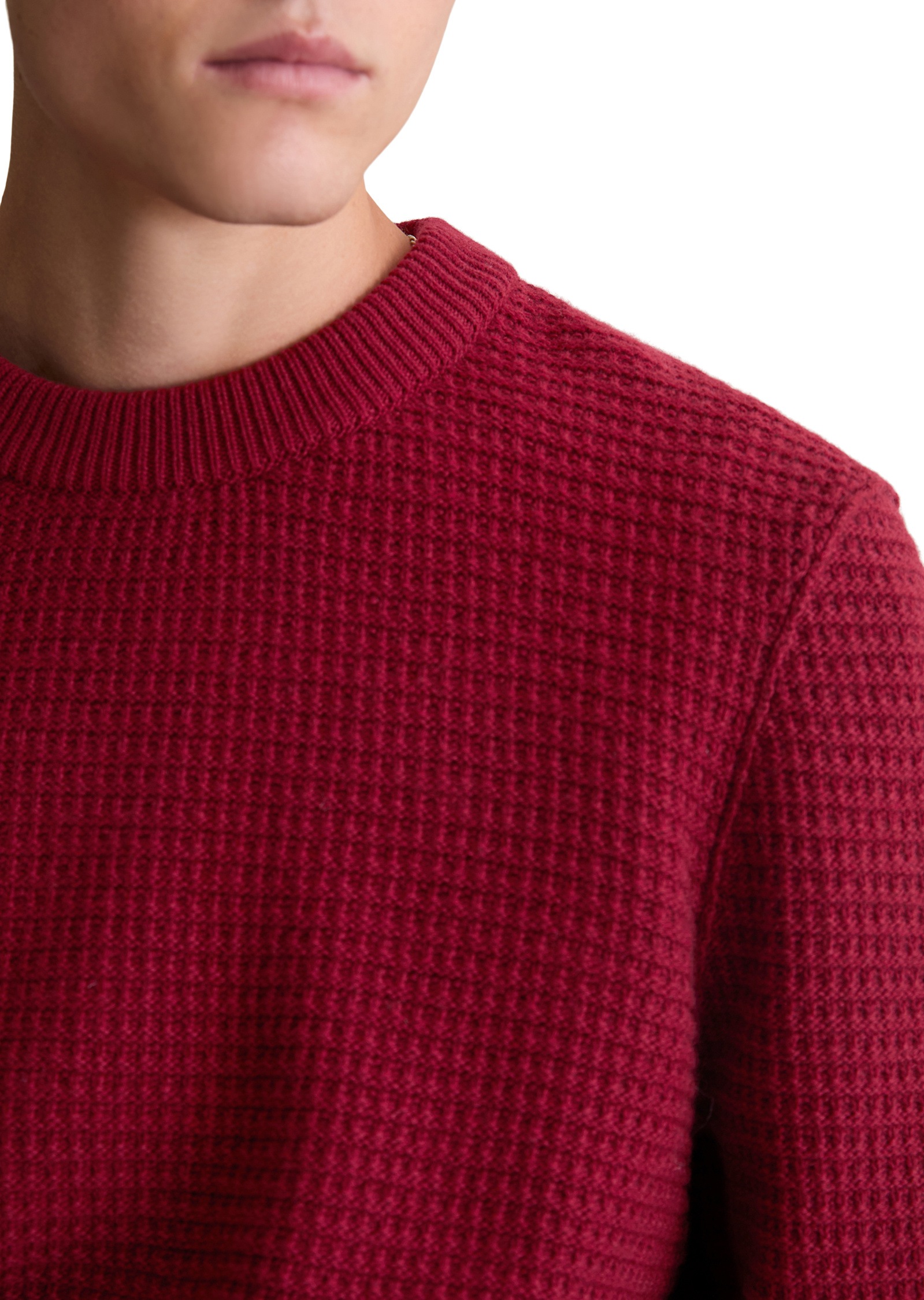 Marc O'Polo DENIM Rundhalspullover »mit markanter Struktur«