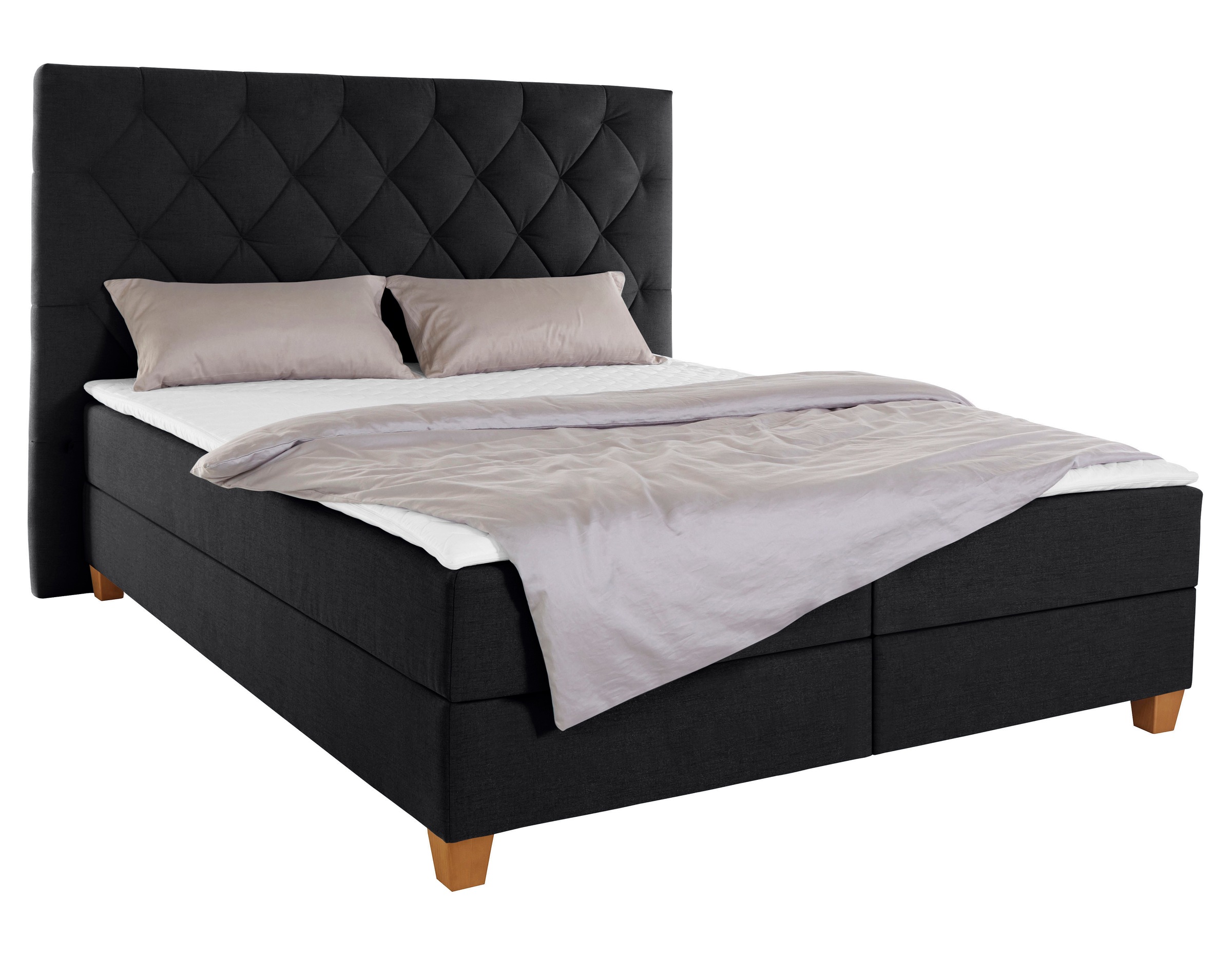 Home affaire Boxspringbett "Harmones hoch", in 3 Breiten, Härtegrad auch im günstig online kaufen