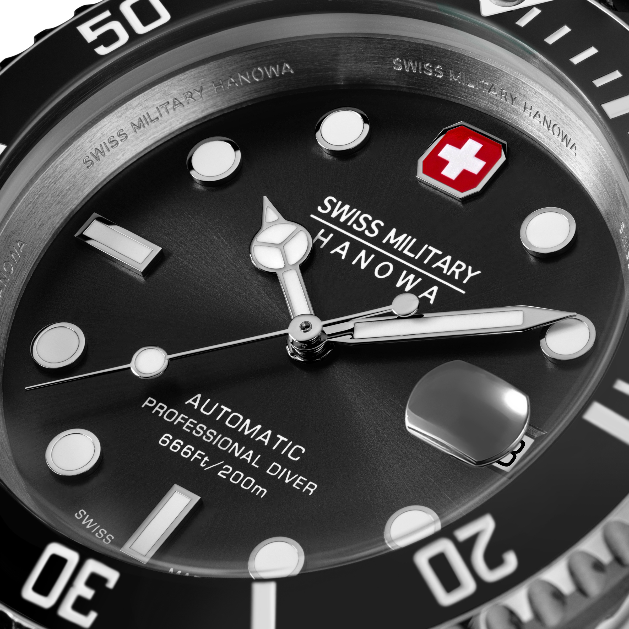 Swiss Military Hanowa Automatikuhr »Sealord« Armbanduhr, Herrenuhr, Swiss Made, Mechanische Uhr, Edelstahlarmband