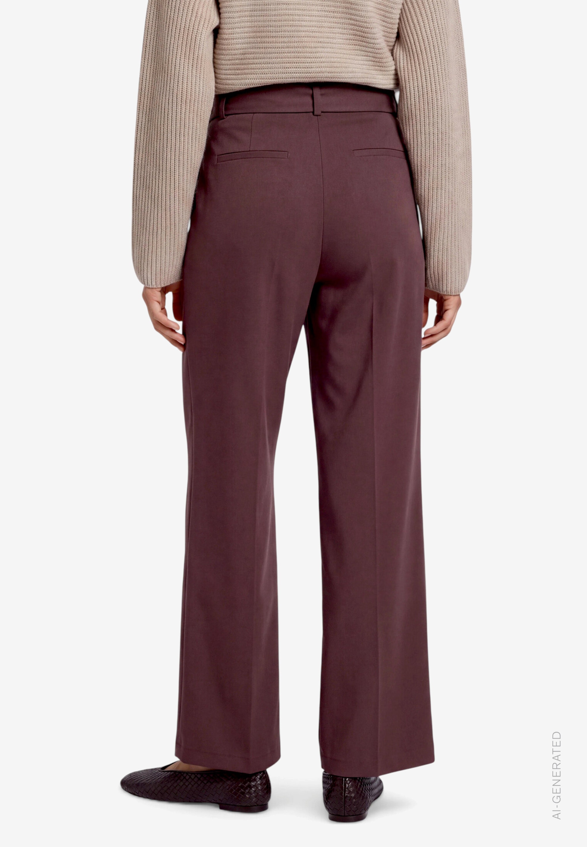Zero Bundfaltenhose  Stoffhose mit Gürtel / Schnalle