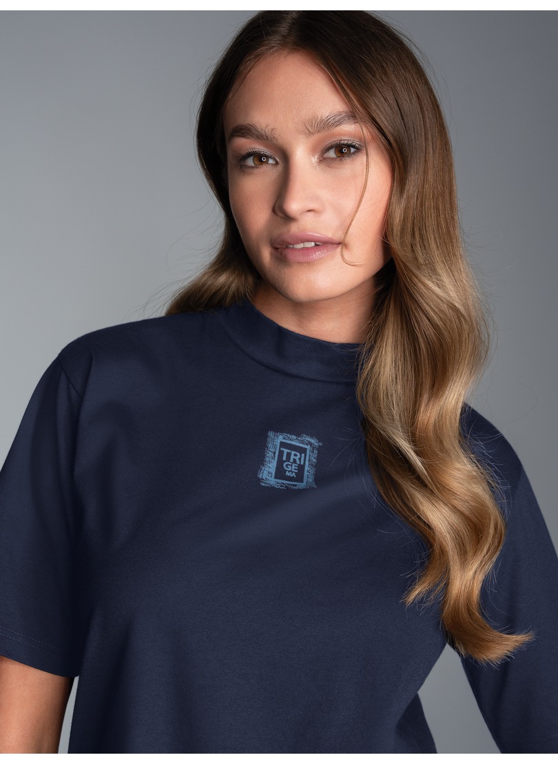Trigema T-Shirt »TRIGEMA T-Shirt mit Stehkragen«, (1 tlg.)