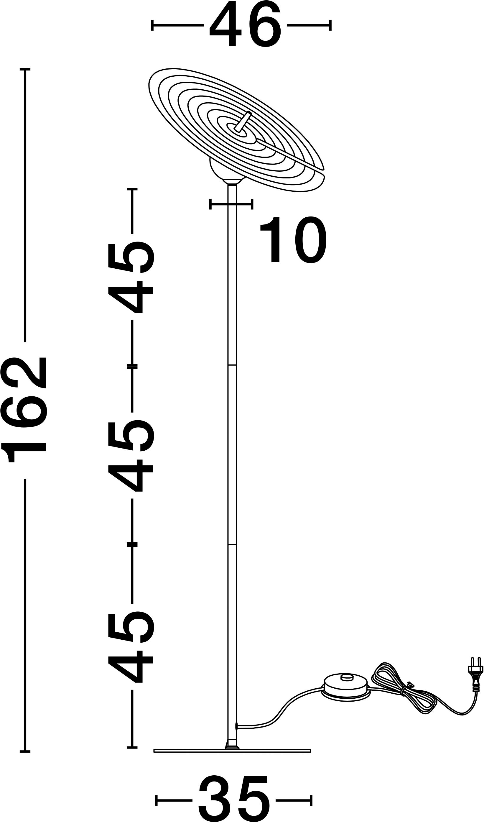 Nova Luce Stehlampe »REFLET«, 1 flammig