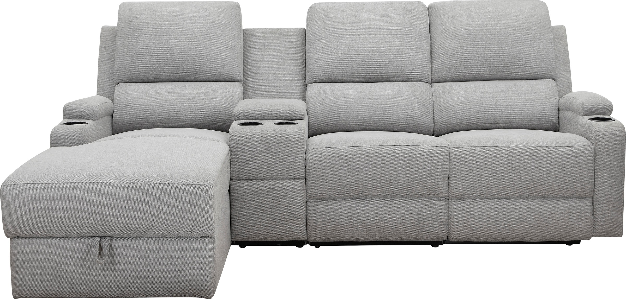 Home affaire Ecksofa "NAPORI Multimediasofa, 3er Kinosessel XXL, L-Form, 3 günstig online kaufen