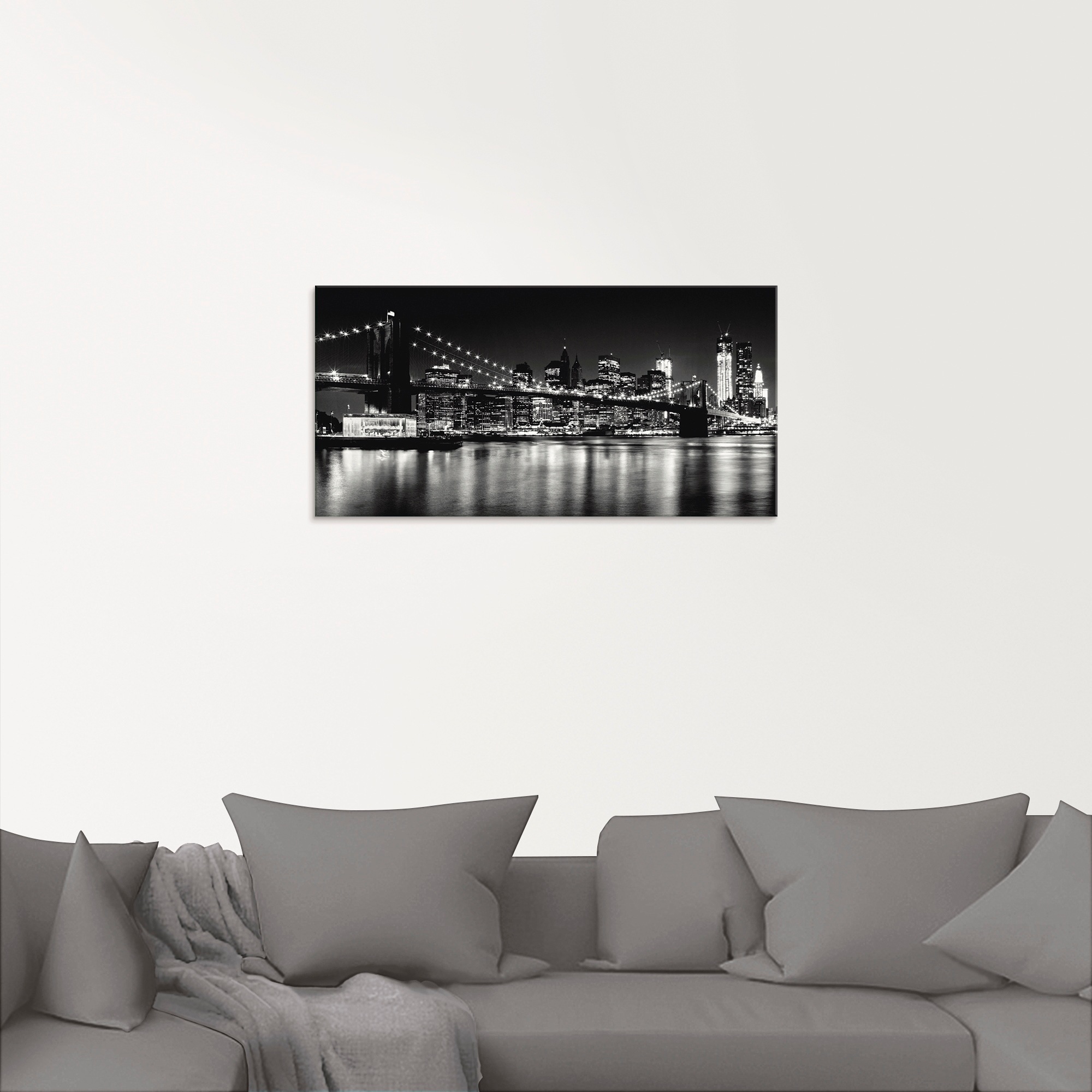 Artland Glasbild »Nächtliche Skyline Manhattan I«, Amerika, (1 St.), in verschiedenen Größen