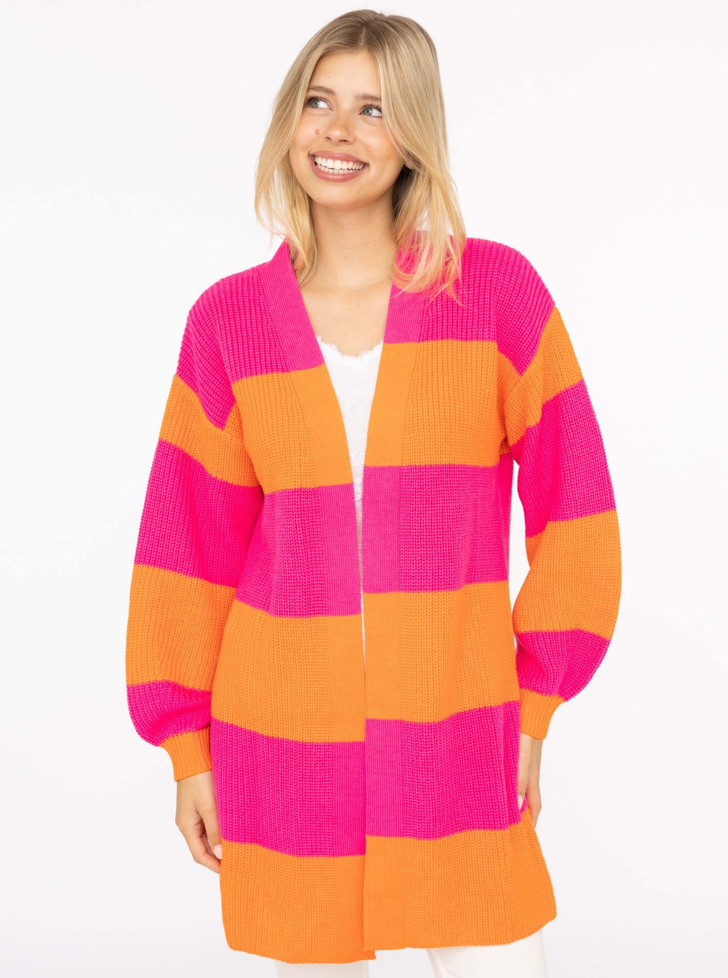 Zwillingsherz Cardigan ""Katja"", One Size, Wollanteil, Langarm, Blockstrei günstig online kaufen