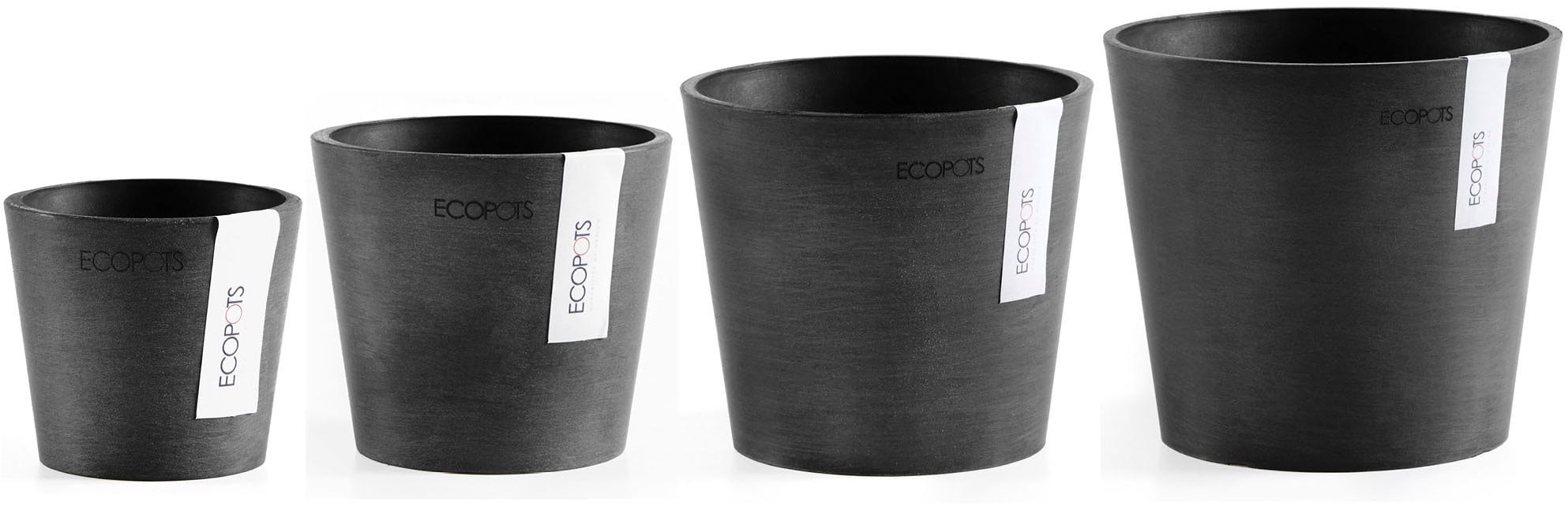 ECOPOTS Blumentopf "Amsterdam Mini", (Set, 4 St.), in verschiedenen Größen