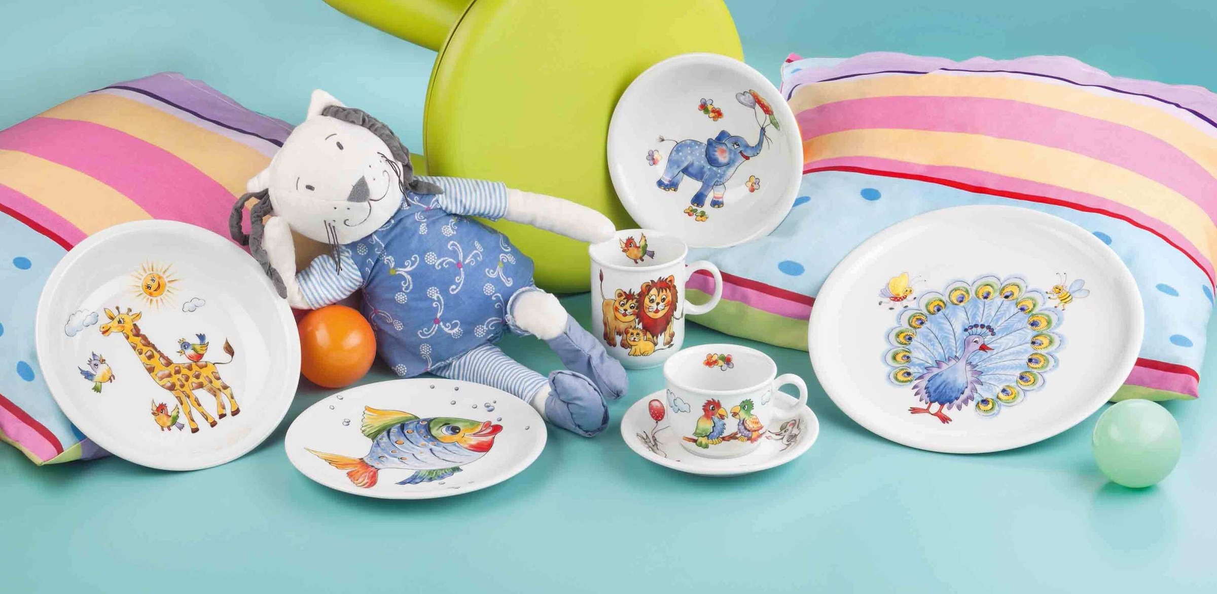Seltmann Weiden Kindergeschirr-Set »Kindergeschirr Set Compact Bunte Tierwelt bunt«