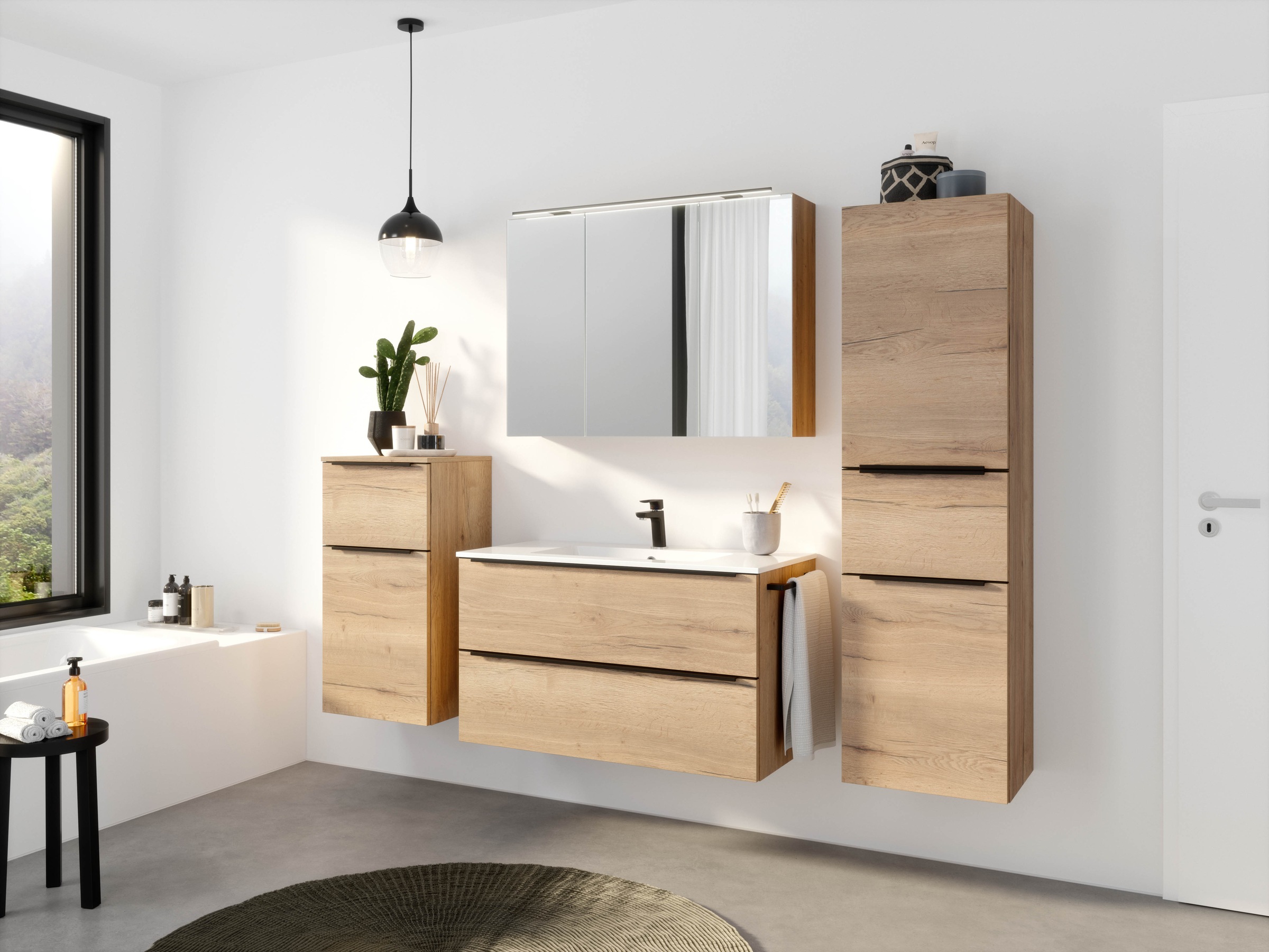 nobilia Badmöbel-Set "Levere" vormontiert, mit Soft-Close, 2 Stk. tlg. günstig online kaufen