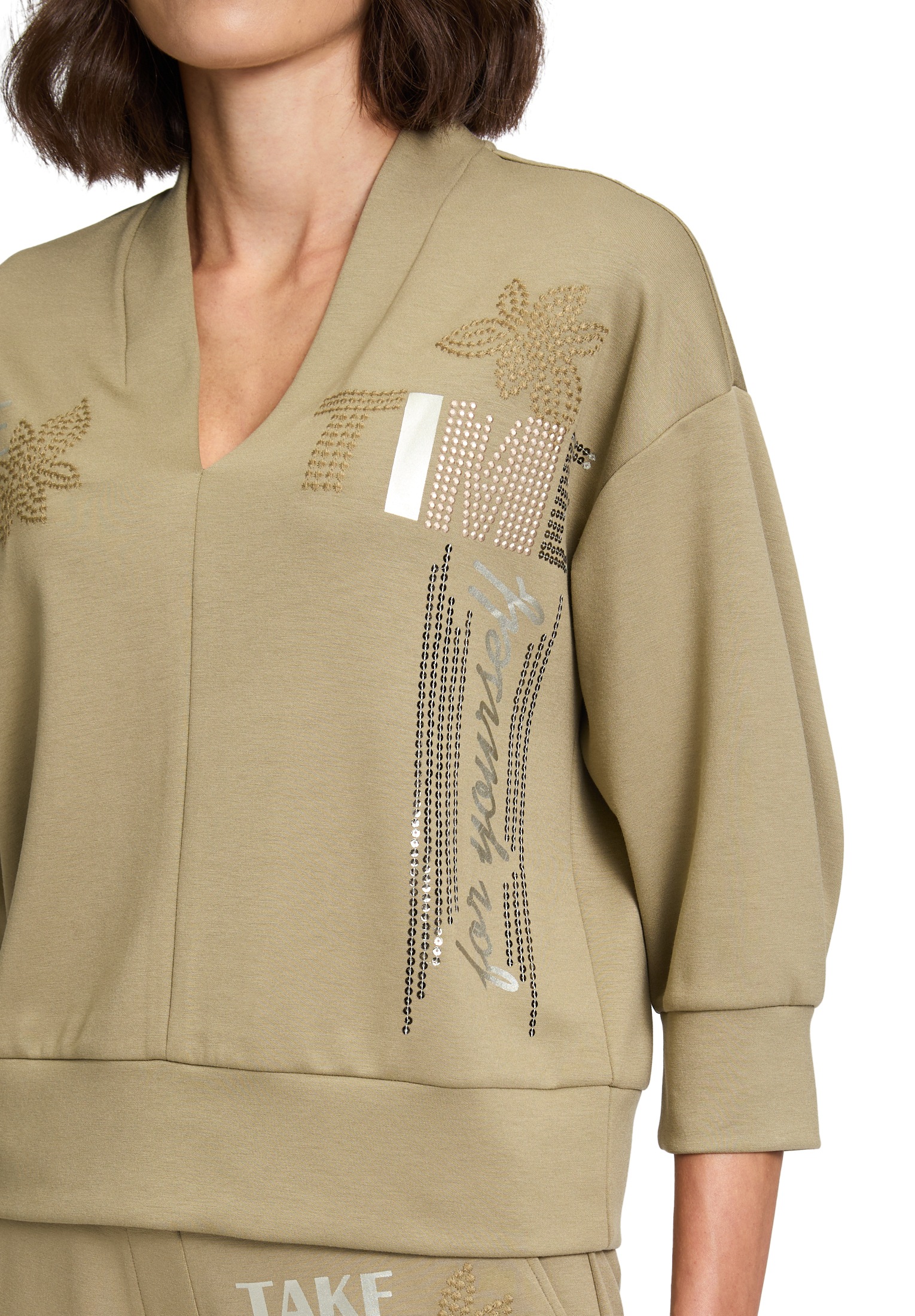 Betty Barclay Sweatshirt »Betty Barclay Damen Sweatshirt mit V-Ausschnitt«, Stickerei