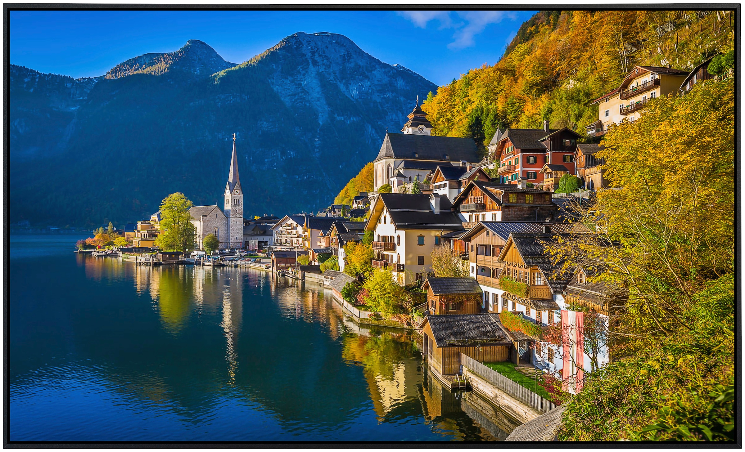 Papermoon Infrarotheizung »Hallstatt Bergdorf«, sehr angenehme Strahlungswärme