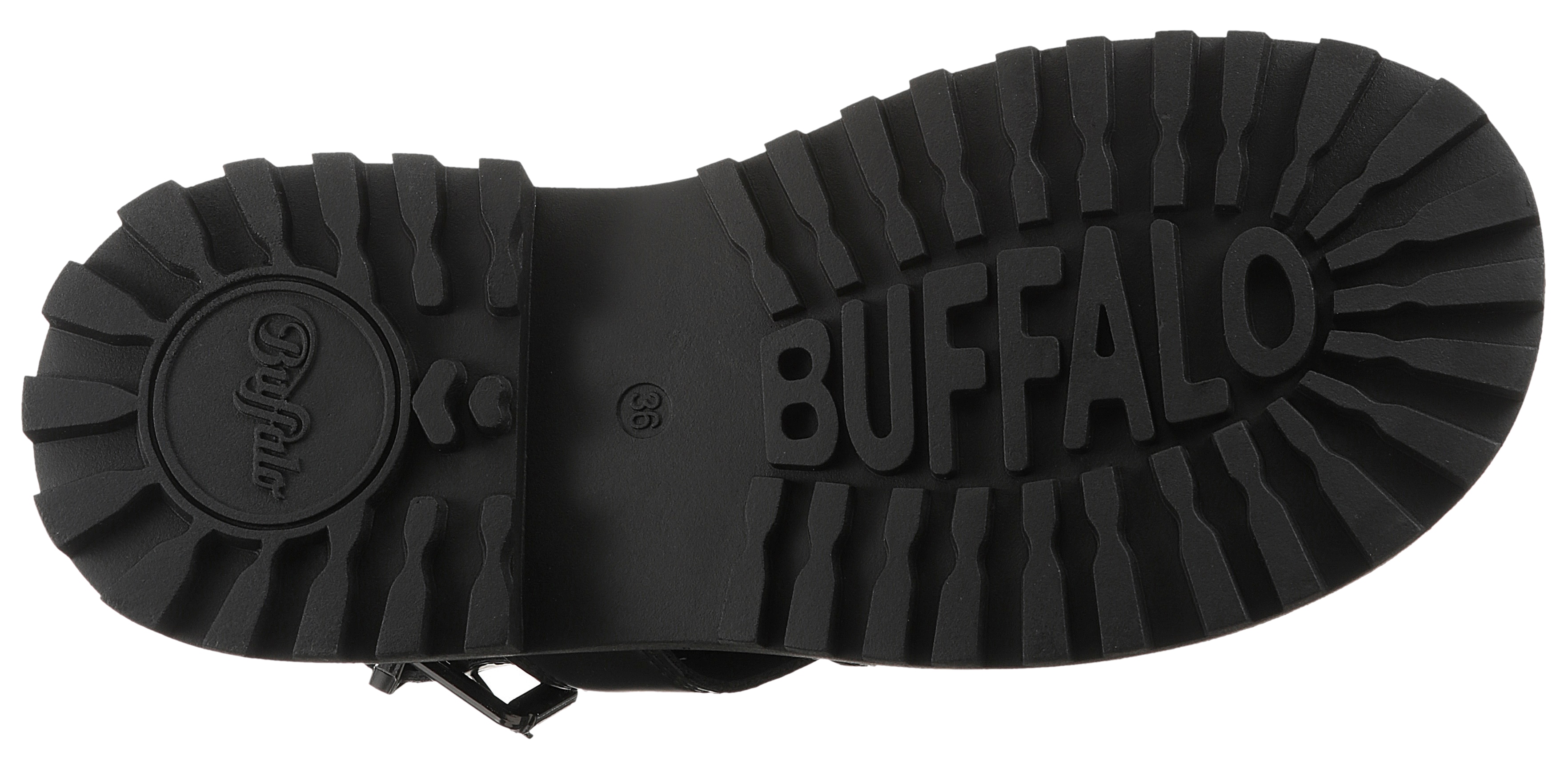 Thumbnail - Buffalo Sandalette "PLUTO GLD", Plateausandale, Festival-Sandale mit verstellbaren Schnallen