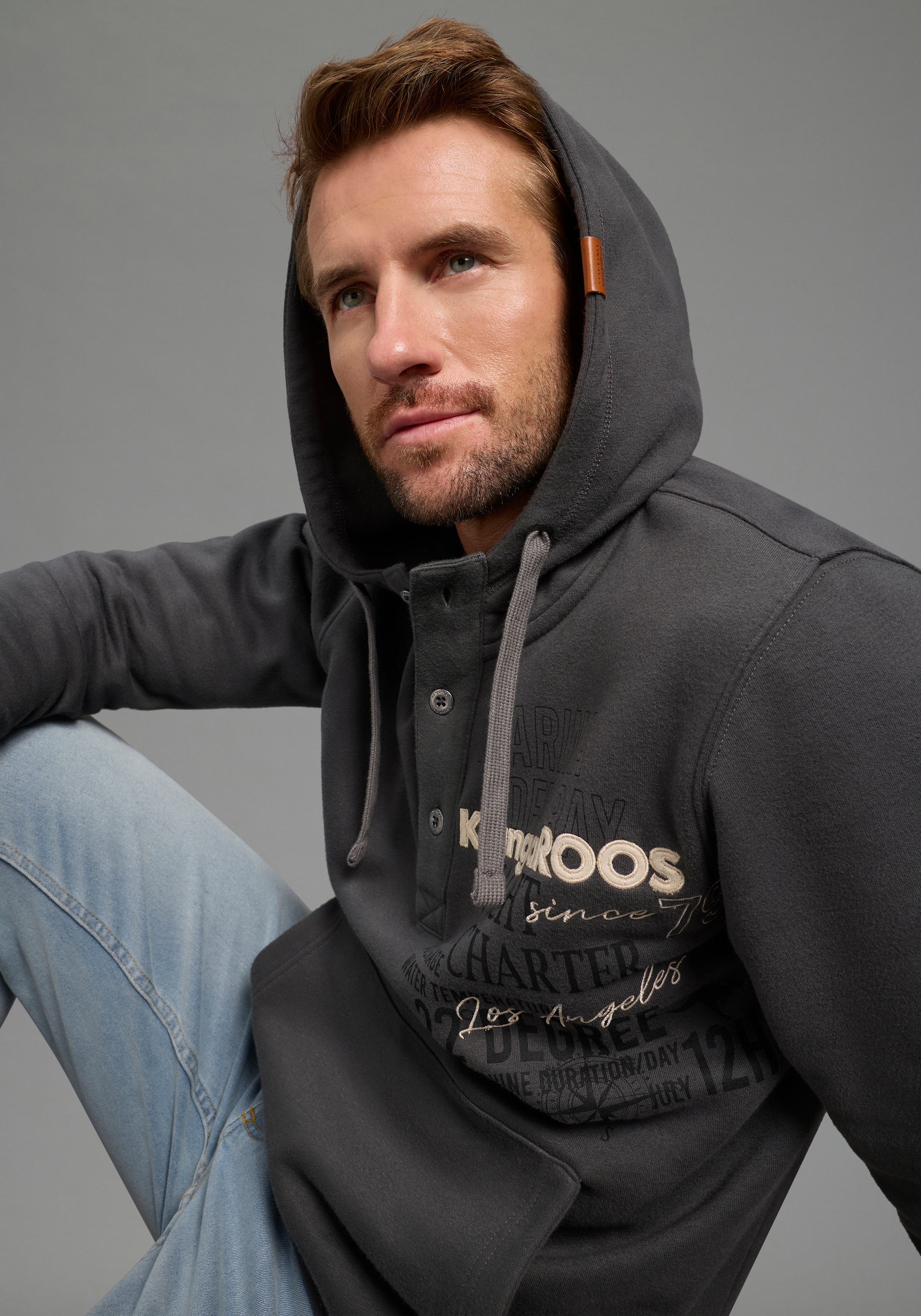 KangaROOS Hooded Sweatshirt Men Anthracite 3XL 2