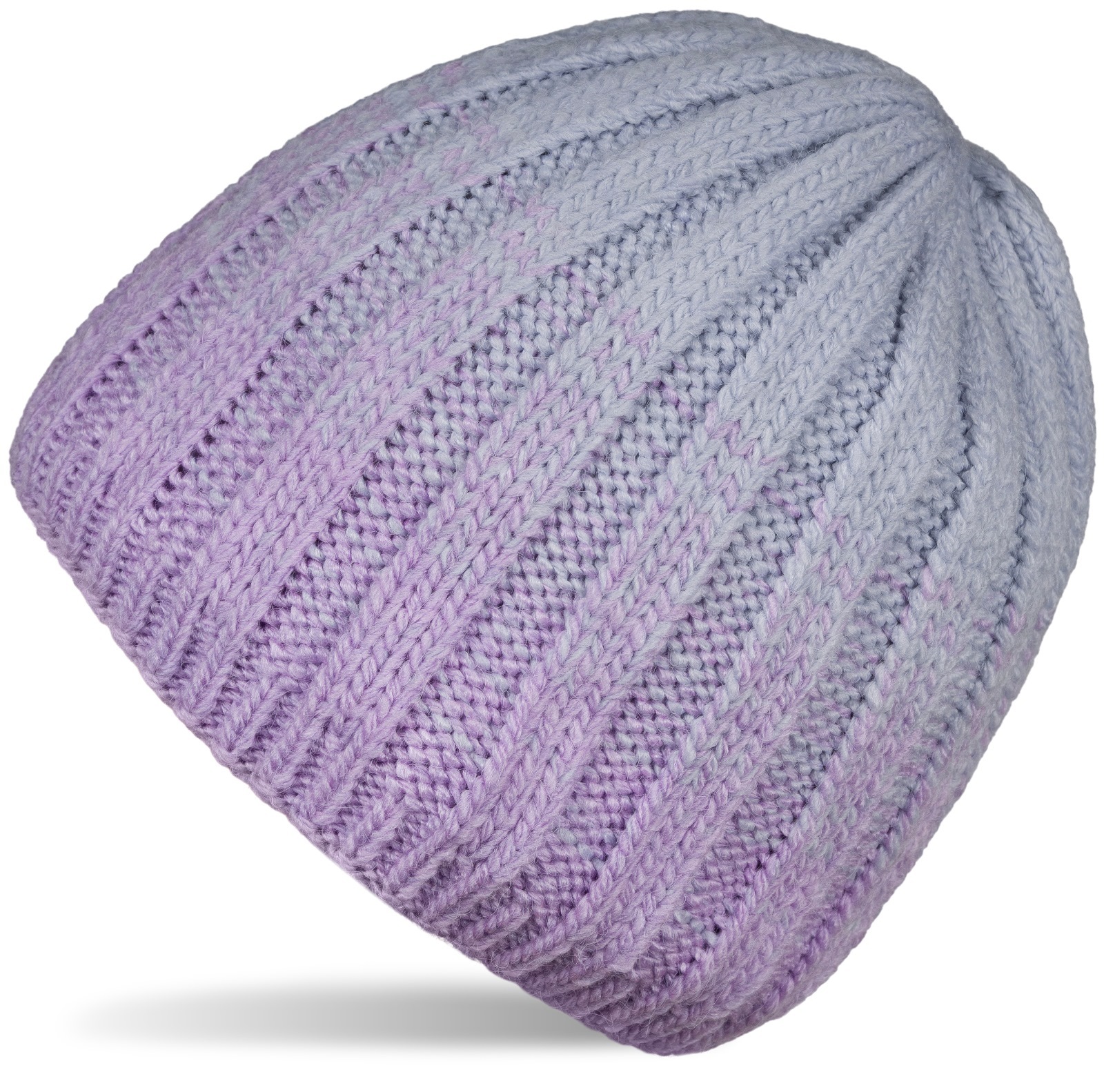 styleBREAKER Strickmütze "Strickmütze Farbverlauf mit Thermo-Fleece" 1 Stk.