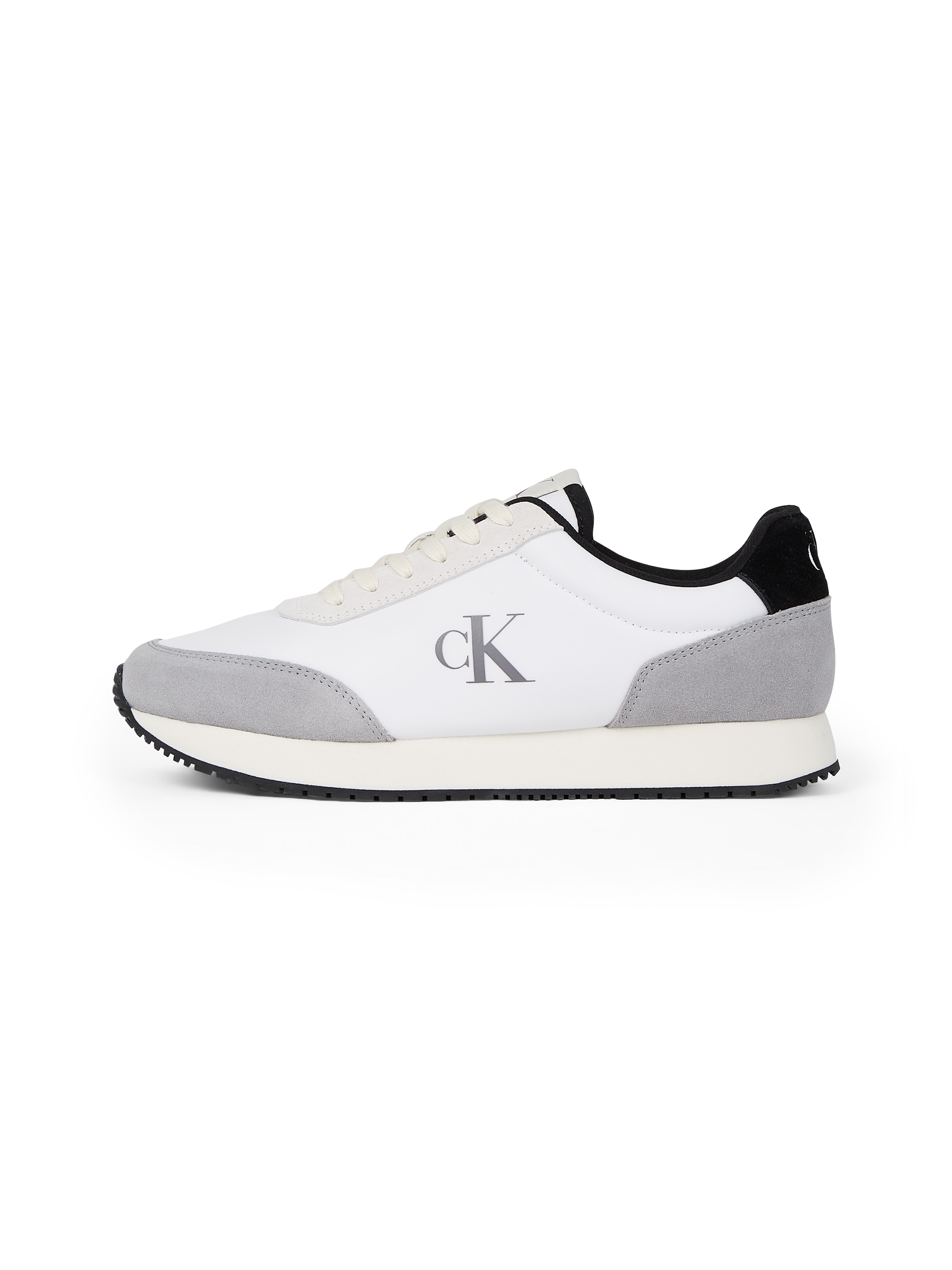 Calvin Klein Jeans Plateausneaker »RETRO RUNNER ICONIC SNK«, Freizeitschuh, Schnürschuh, Halbschuh mit seitlichem CK-Logo