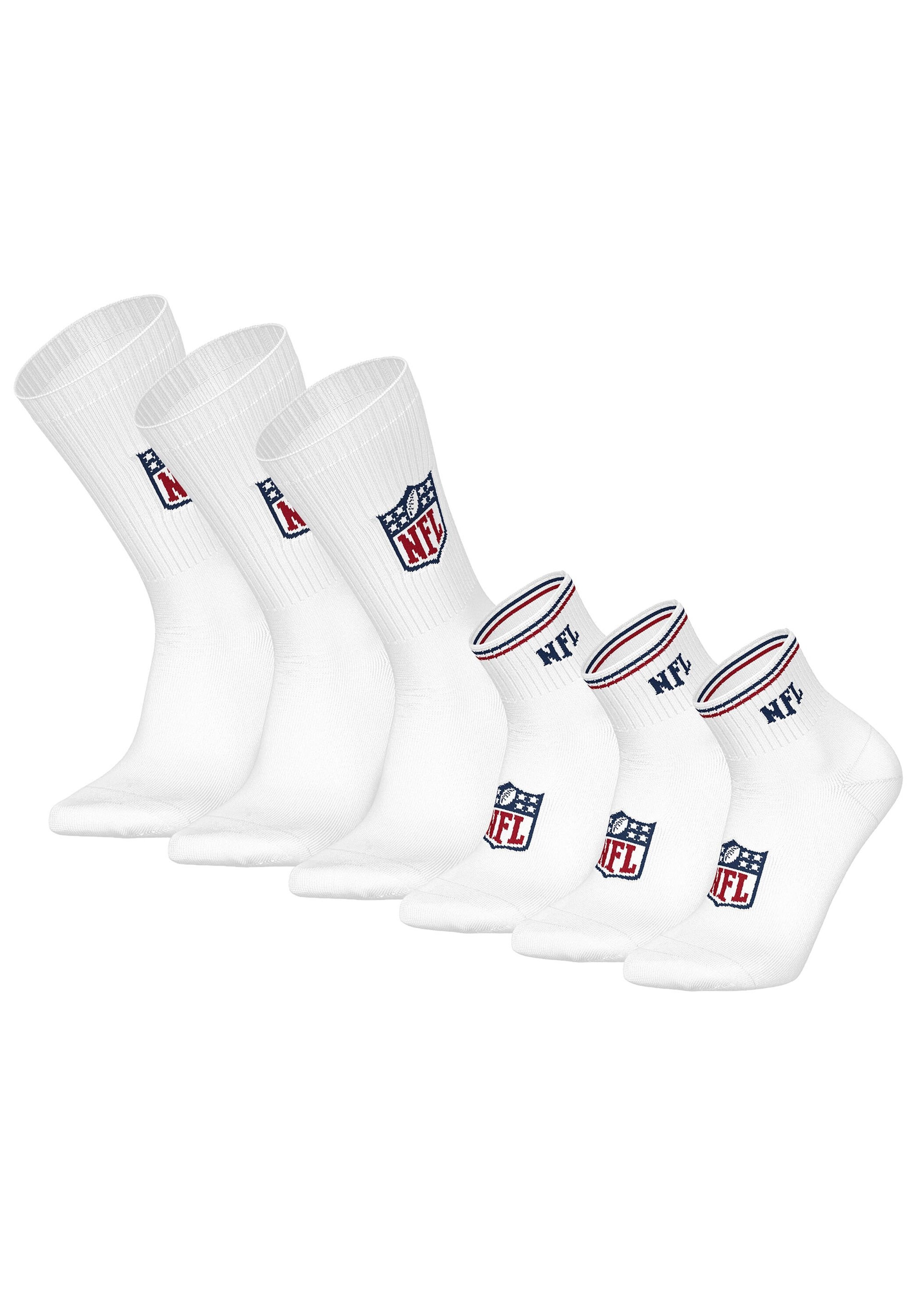 NFL Kurzsocken "Socken NFL SHIELD 6Pack Socks Mix 6er Pack" 6 Paar tlg.