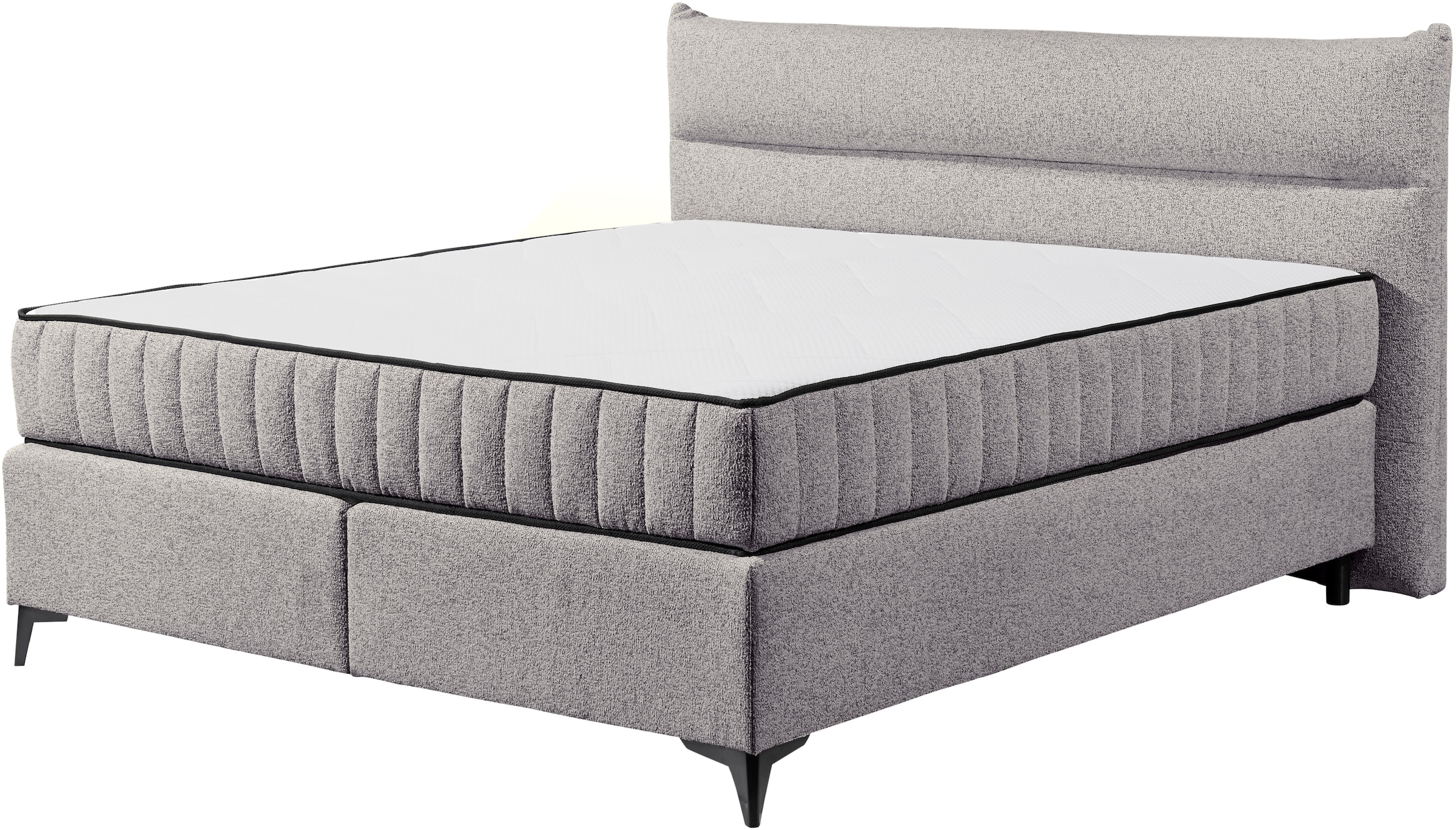 ED EXCITING DESIGN Boxspringbett »Vlieland«, Premium 9-Zonen-Tonnentaschenfederkern Duo-Matratze mit Kokosmatte