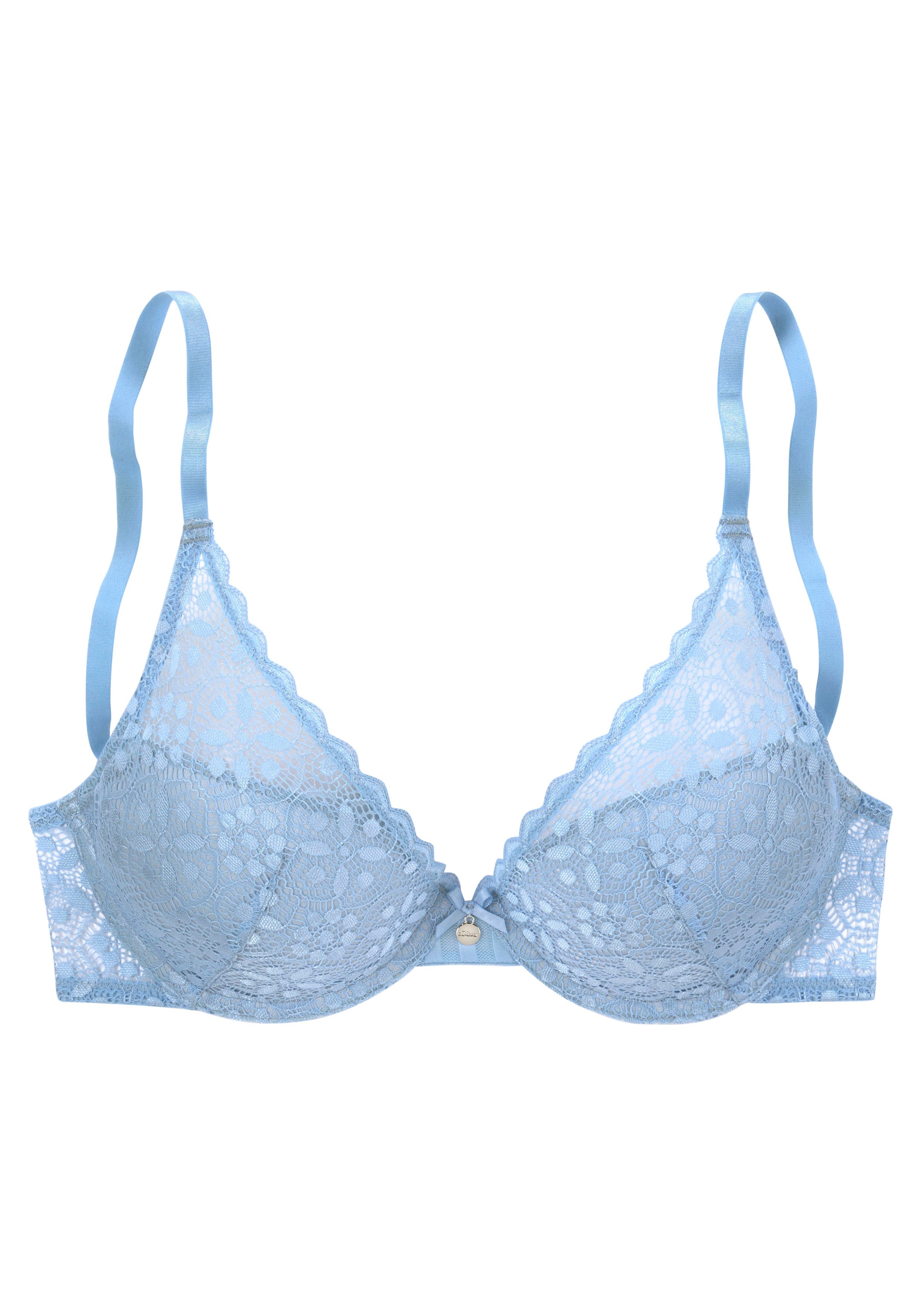 s.Oliver Push-up-BH Amelie aus floraler, transparenter Spitze, Dessous günstig online kaufen