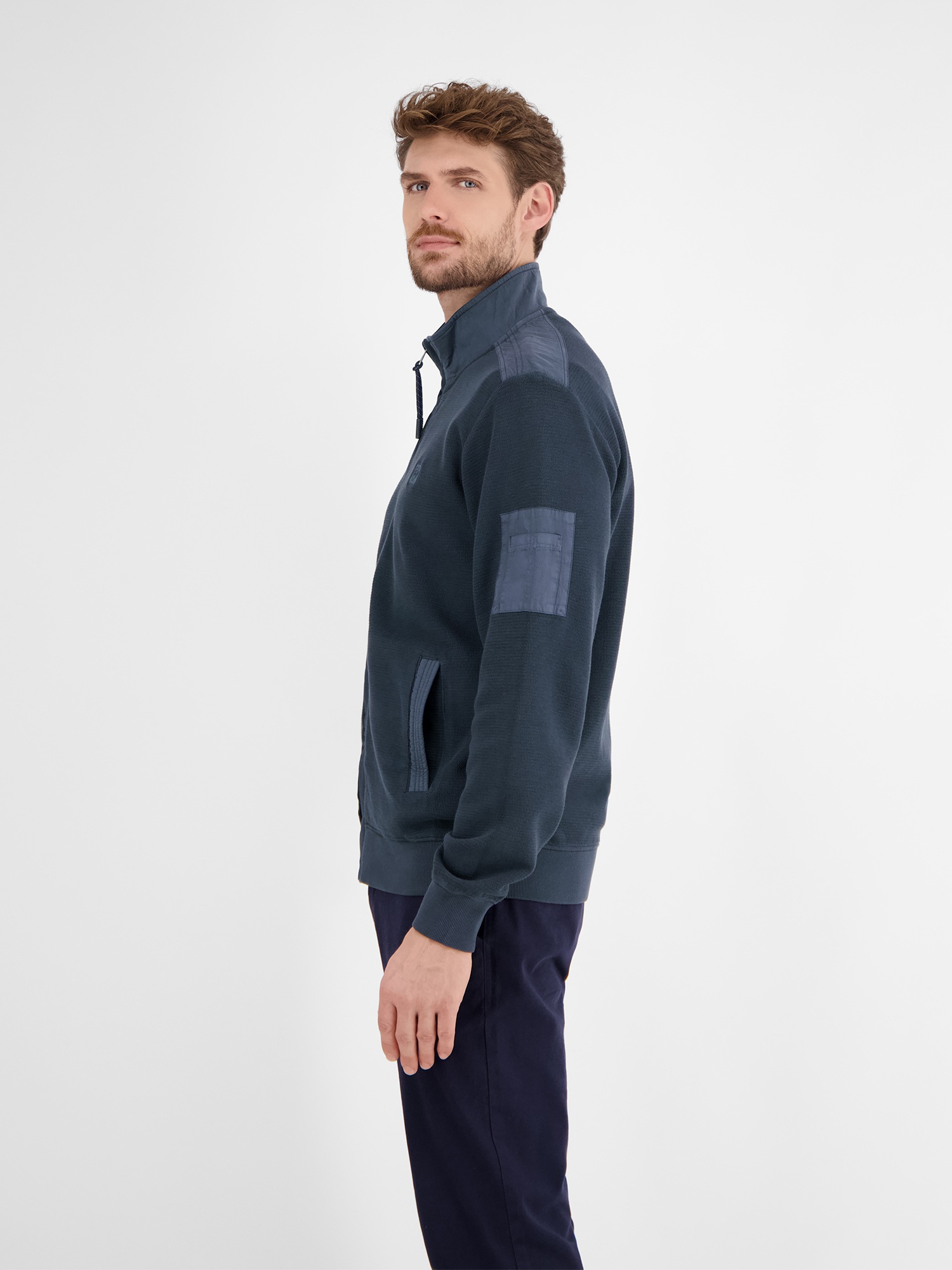 LERROS Sweatjacke »Sweatjacke in Zig-Zag-Struktur«