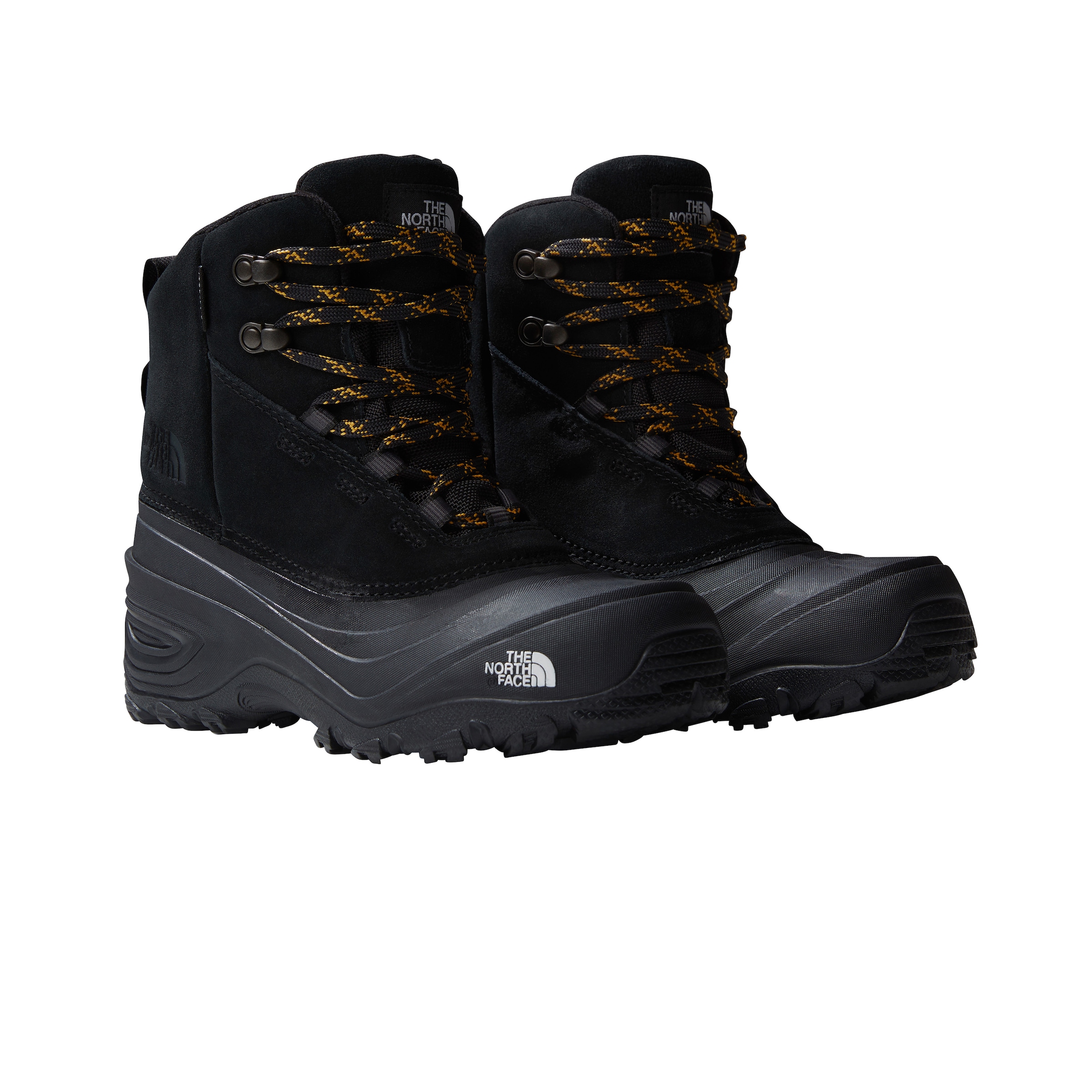 THE NORTH FACE Kinder Winterstiefel "Y CHILKAT V LACE WP", Gr. 37, schwarz, Leder, Schuhe, Winterschuhe, Winterboots, Snowboots, wasserdicht