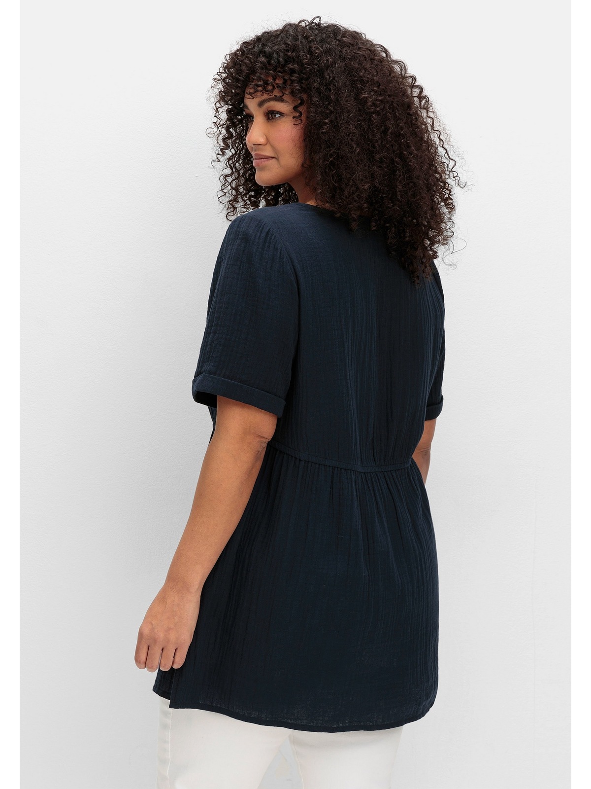 sheego by Joe Browns Longbluse "Große Größen", mit Knopfleiste und Taschen günstig online kaufen