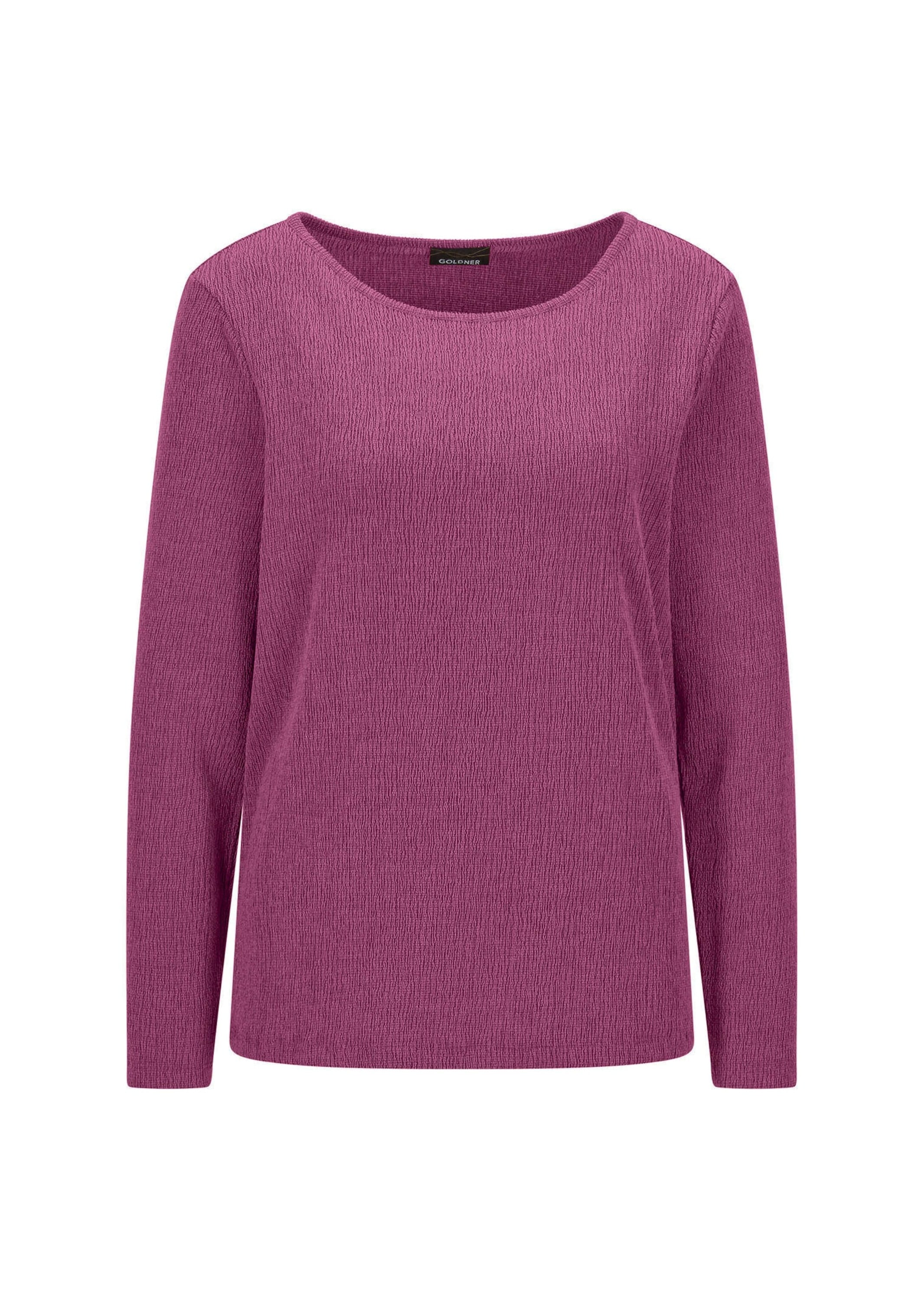 GOLDNER Langarmshirt "Kurzgröße Langarm Melange Jersey-Oberteil" günstig online kaufen