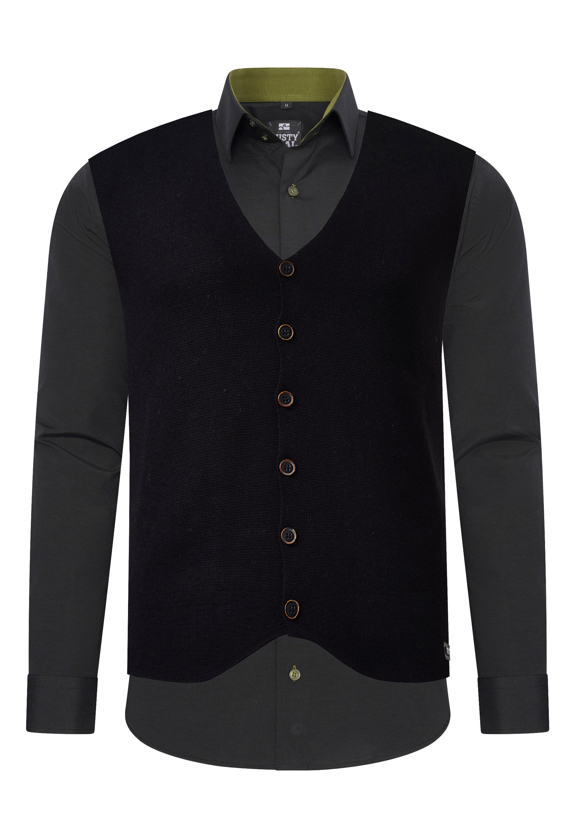 Rusty Neal Langarmhemd mit Weste