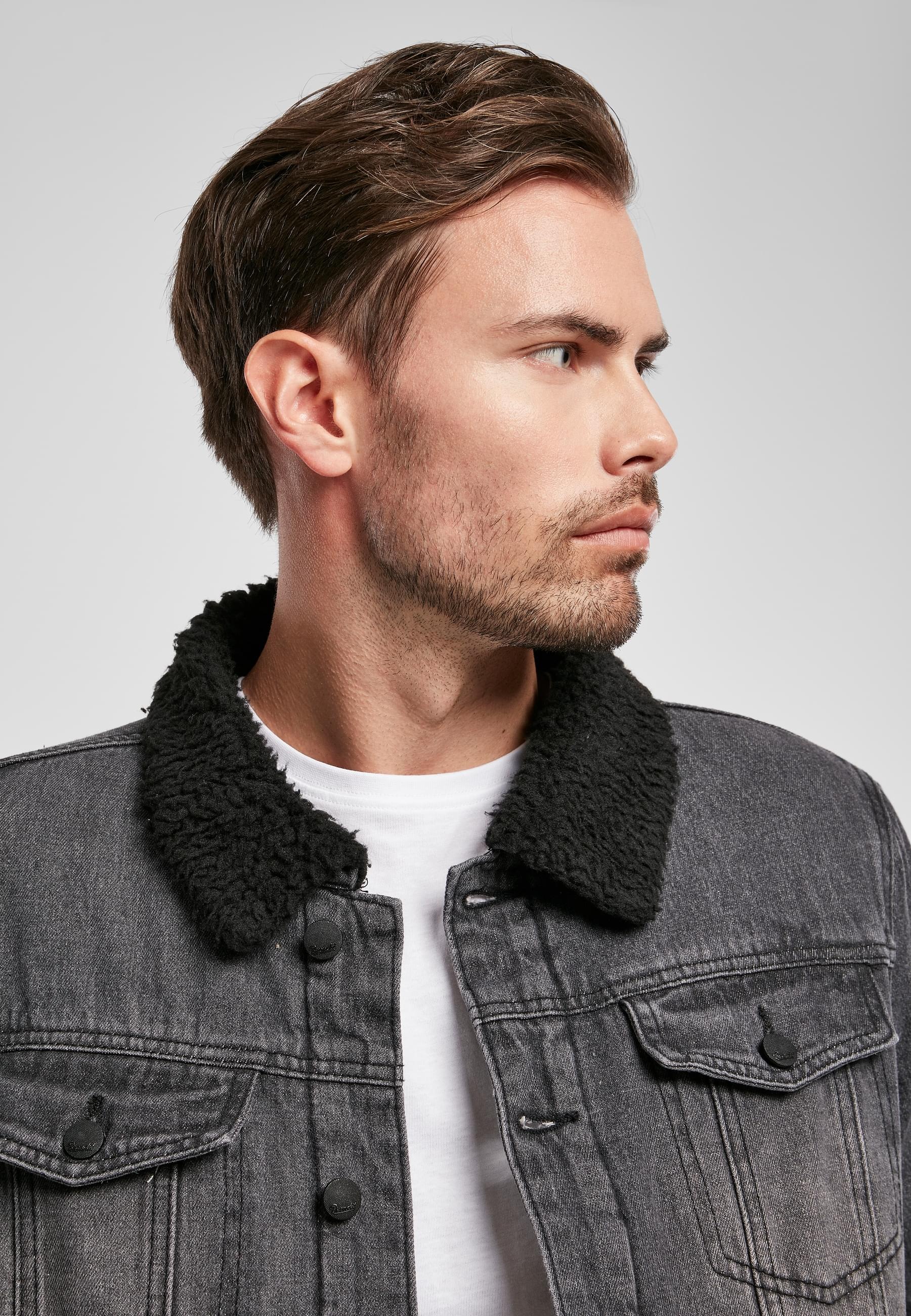Brandit Allwetterjacke »Brandit Herren Sherpa Demin Jacket«, (1 St.), ohne Kapuze