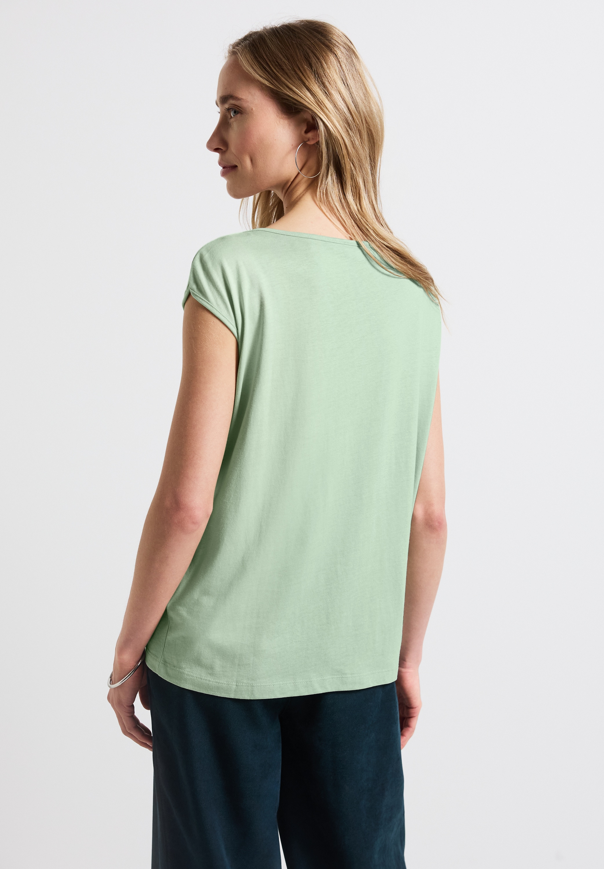 STREET ONE T-Shirt, mit U-Boot-Ausschnitt
