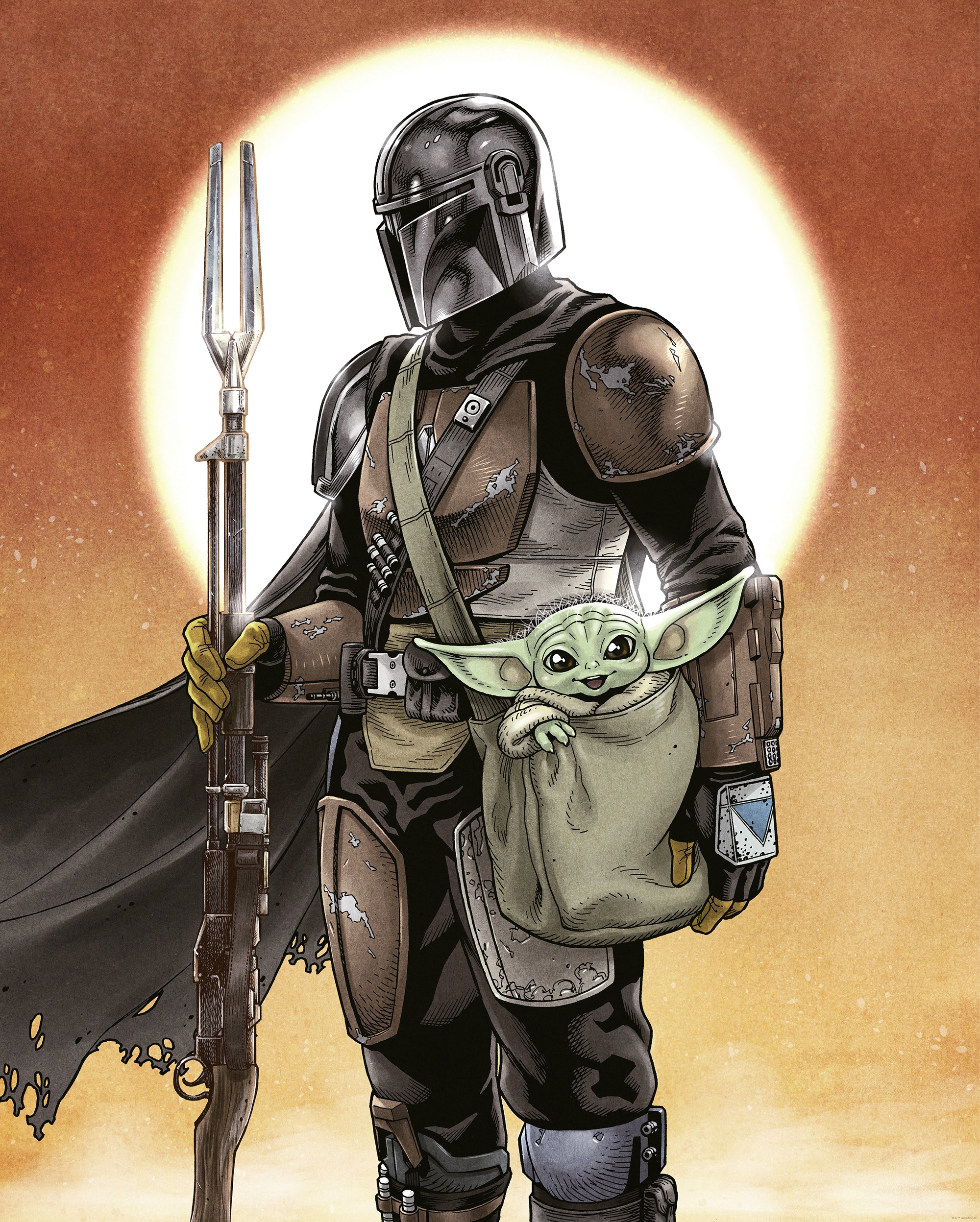 Komar Kindertapete »Star Wars The Mandalorian and Grogu«, bedruckt