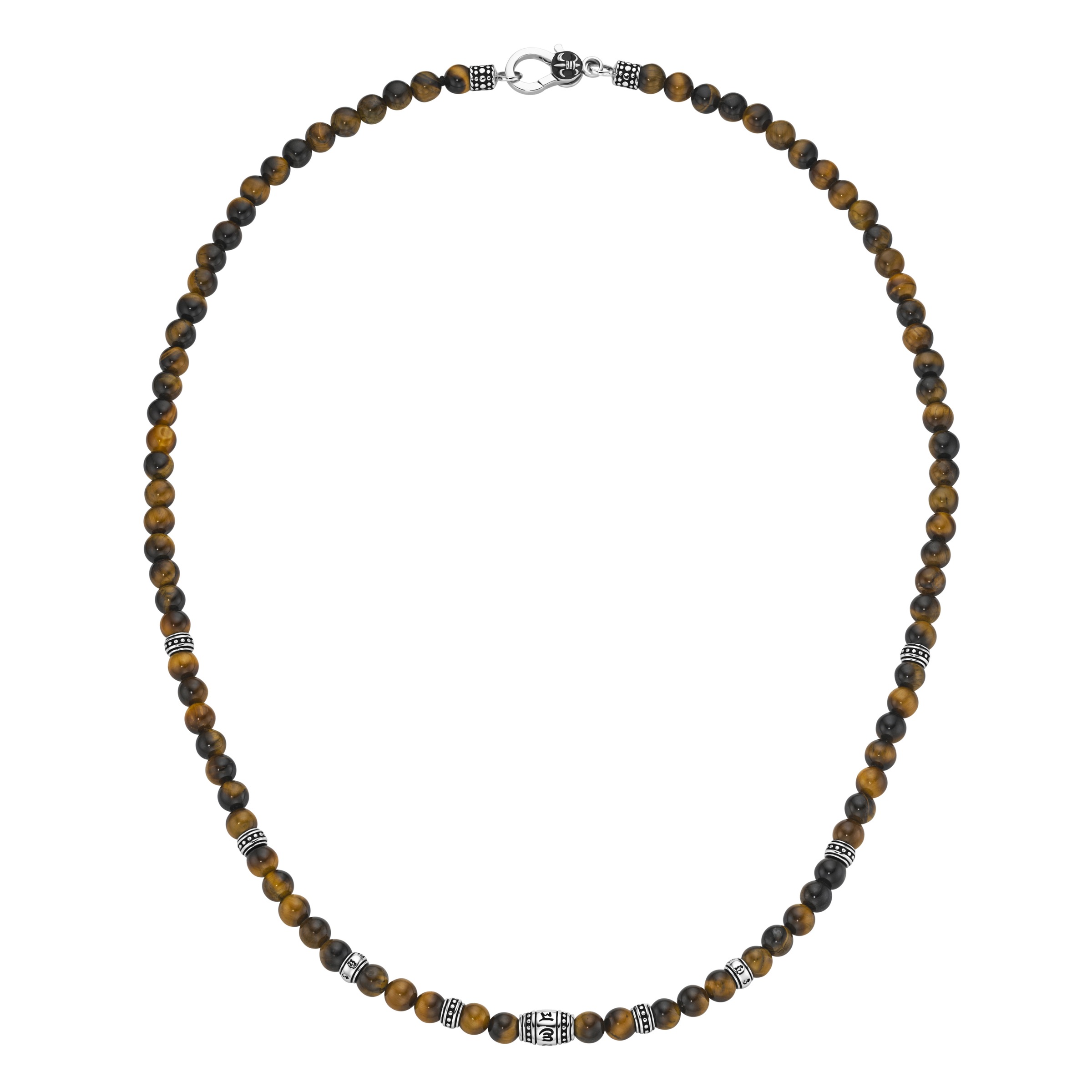 GIORGIO MARTELLO MILANO Collier »schwarze Achat-, Tigerauge- oder syn. Türkis-Kugeln, Silber 925«