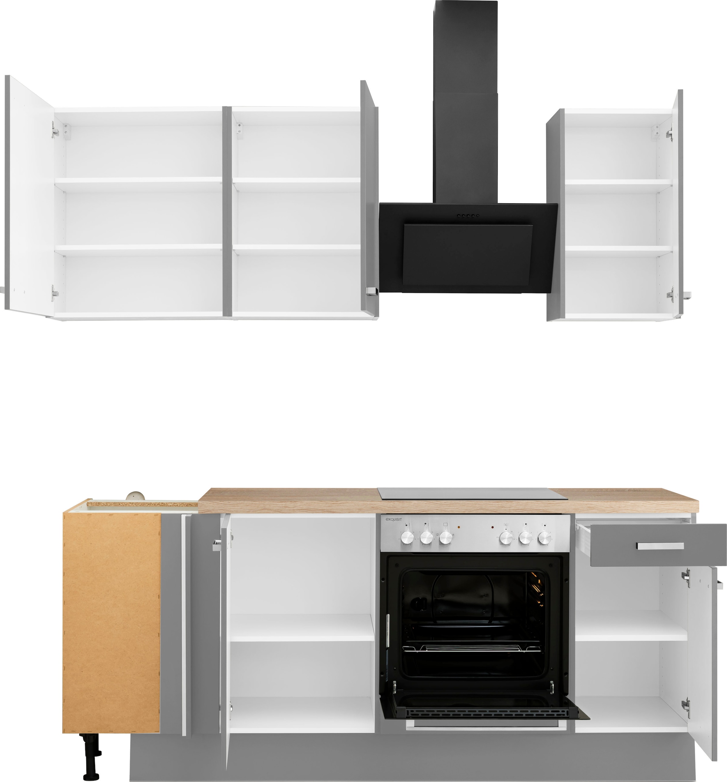 OPTIFIT Winkelküche »Parma«, ohne E-Geräte, Stellbreite 215x175 cm