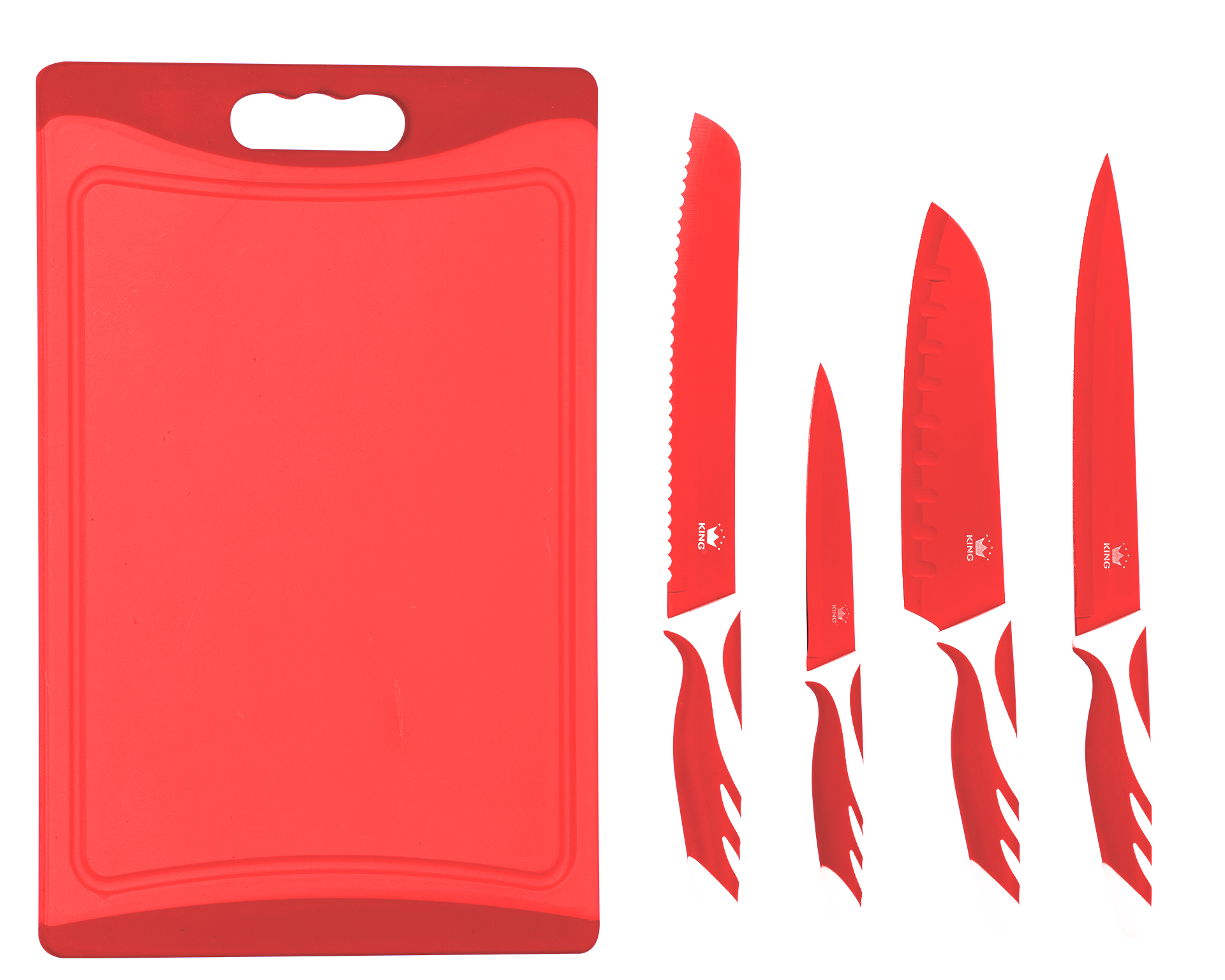 KING Besteck-Set ""BAS" inkl. Etui, 4 Küchenmesser und 1 Schneidebrett" günstig online kaufen