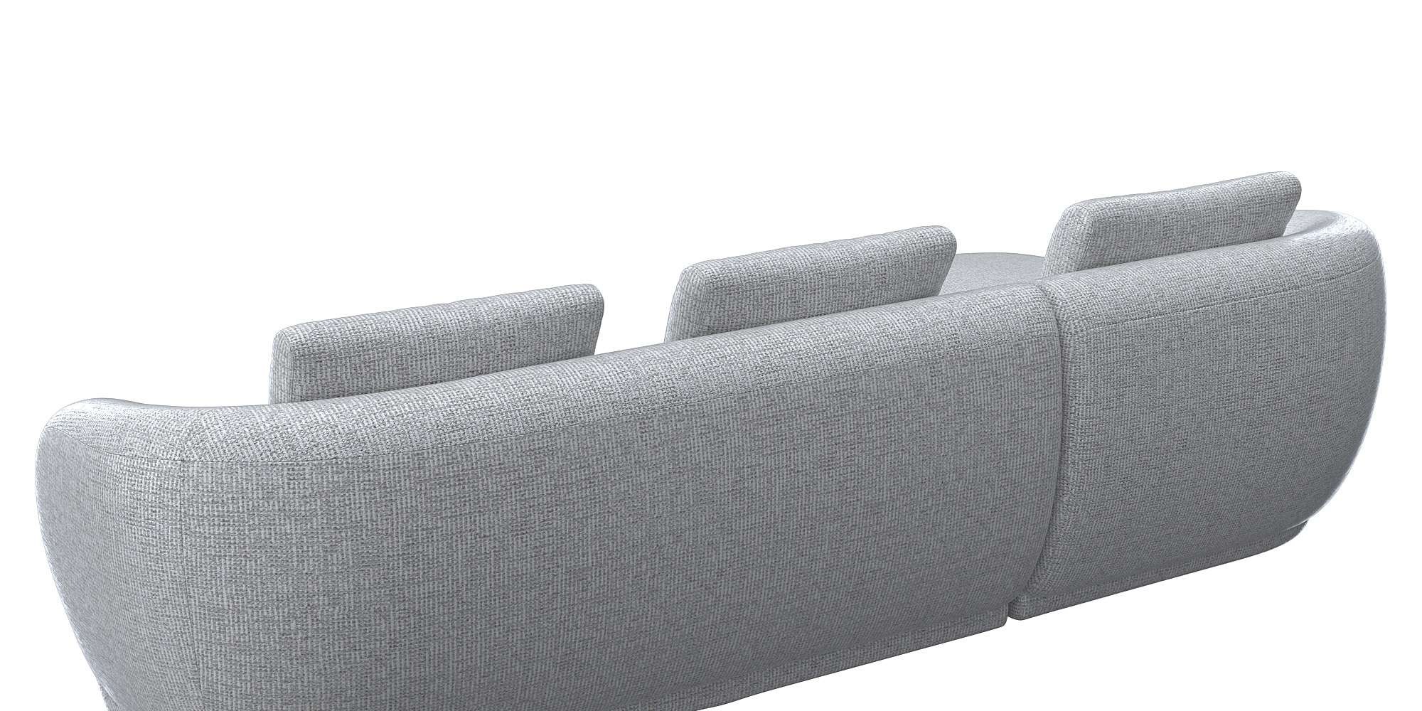 FLEXLUX Wohnlandschaft »Torino, rund, L-Form, Sofa-Ecke mit Recamiere, Longchair-Sofa«, Modernes, organisches Sofa-Design, Kaltschaum, Wellenunterfederung
