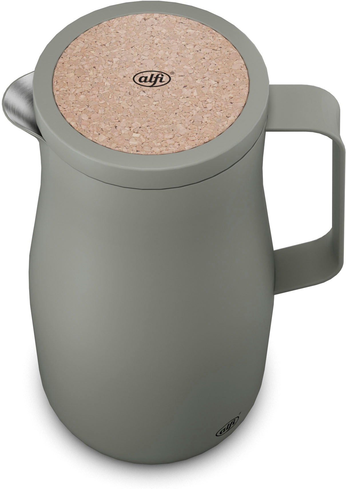 Alfi Isolierkanne »STUDIO TEA, aus doppelwandigem Edelstahl«, 1 l, (1 St.), 12h heiß & 24h kalt, ergonomischer Griff, große Öffnung