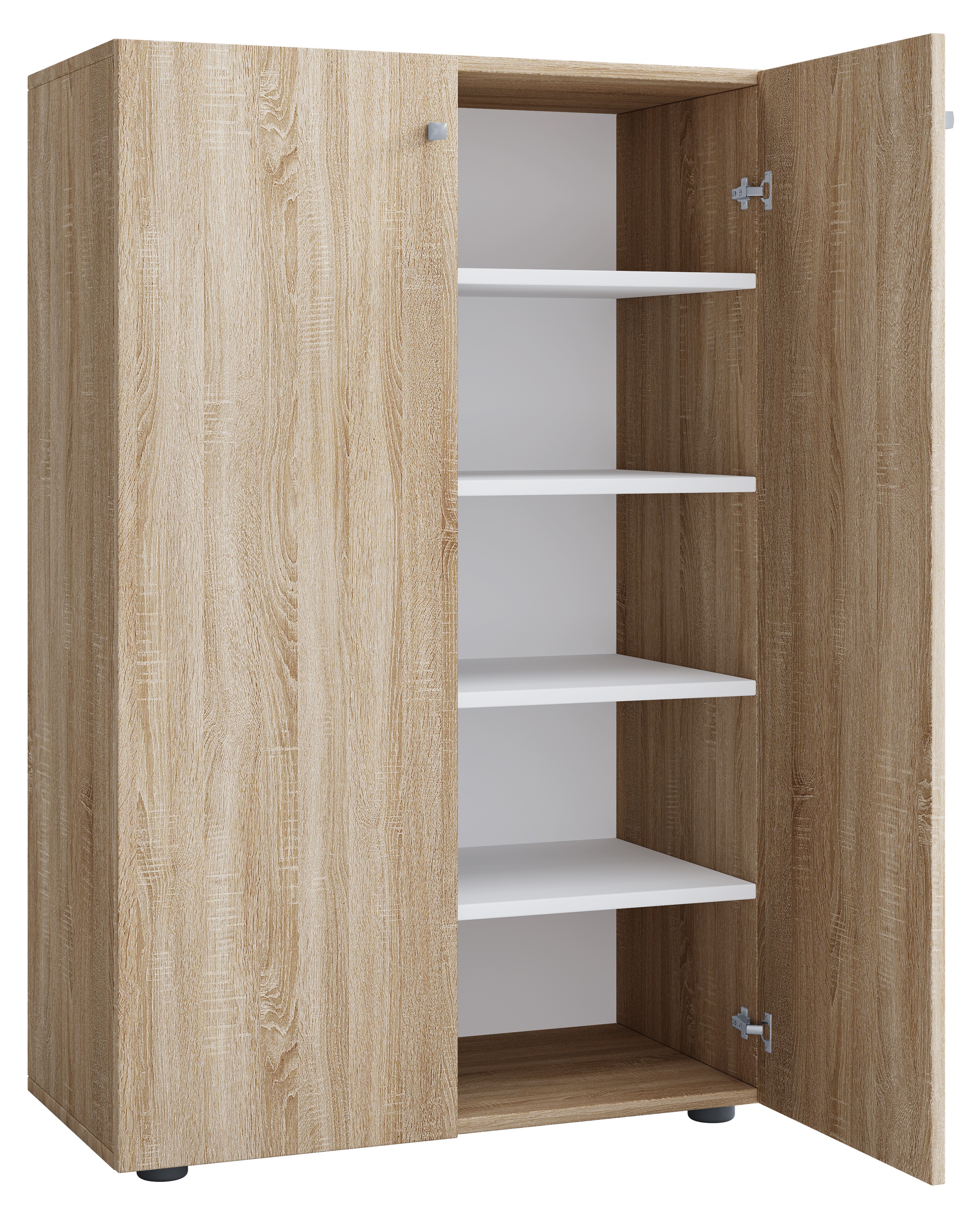VCM Schuhschrank »VCM Holz-Schuhschrank | Maße: H. 110 x B. 70 x T. 39 cm | Allzweckschrank | 5 Fächer | 2 Drehtüren¿ Lona«, (1 St.)