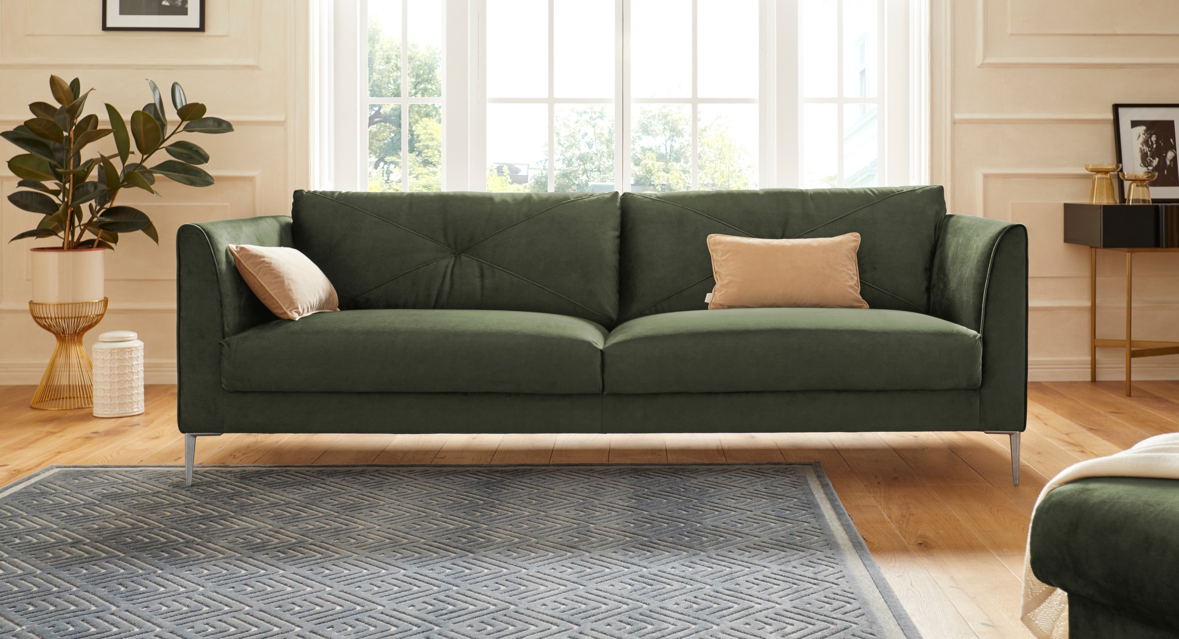 Guido Maria Kretschmer Home&Living 2,5-Sitzer »Chilltime«, mit eleganter Kreuznaht in den Rückenkissen, Breite 237 cm