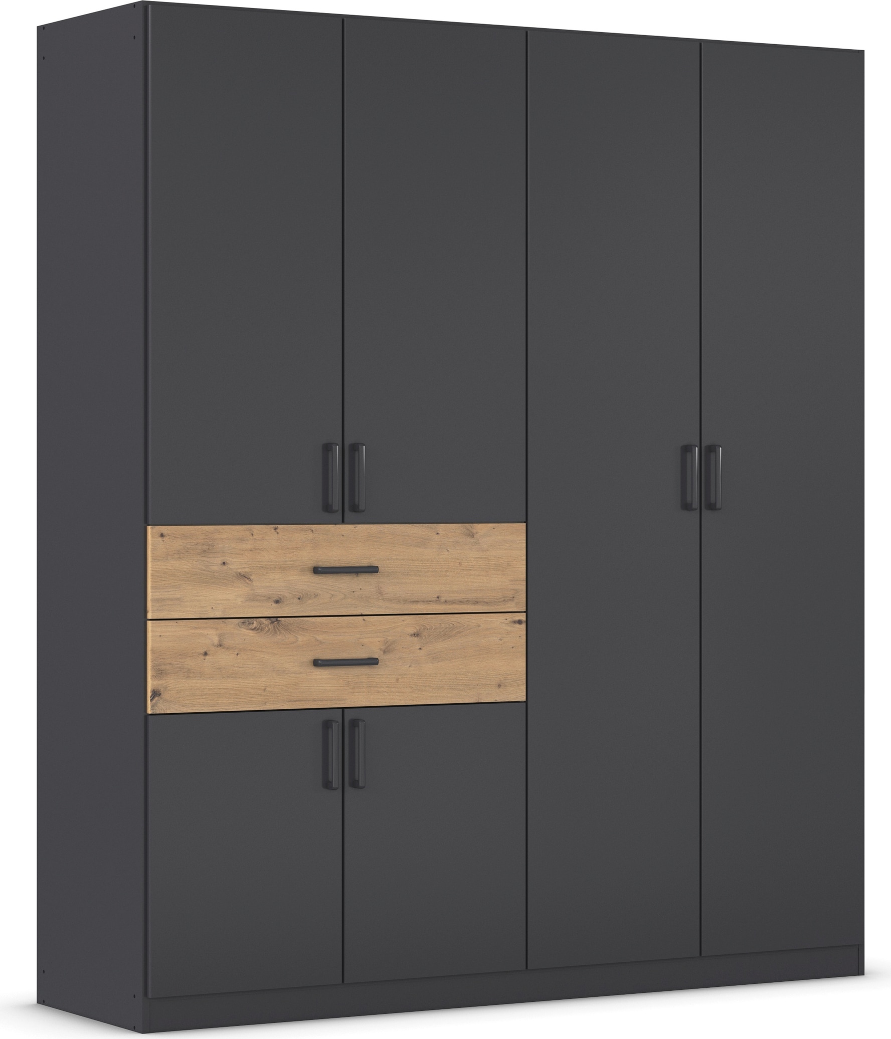rauch "Kleiderschrank Schrank Garderobe MAIKA mit Dekor-Front" 2 Schubladen, in verschiedenen Breiten, Höhen, Farben, MADE IN GERMANY