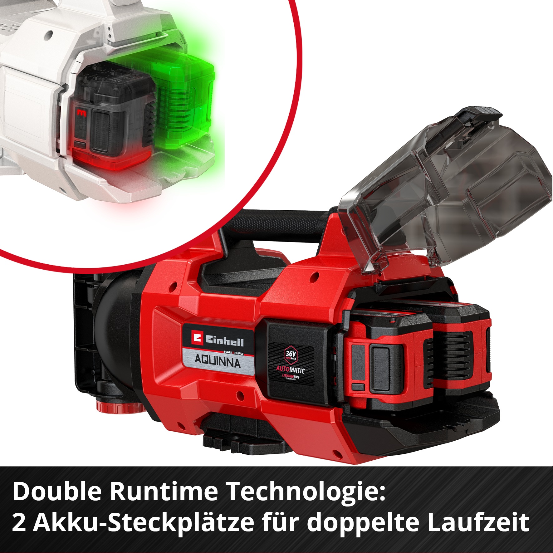 Einhell Akku-Gartenpumpe »AQUINNA 18/30 F LED« 3.000 l/h, Power X-Change, ohne Akku und Ladegerät