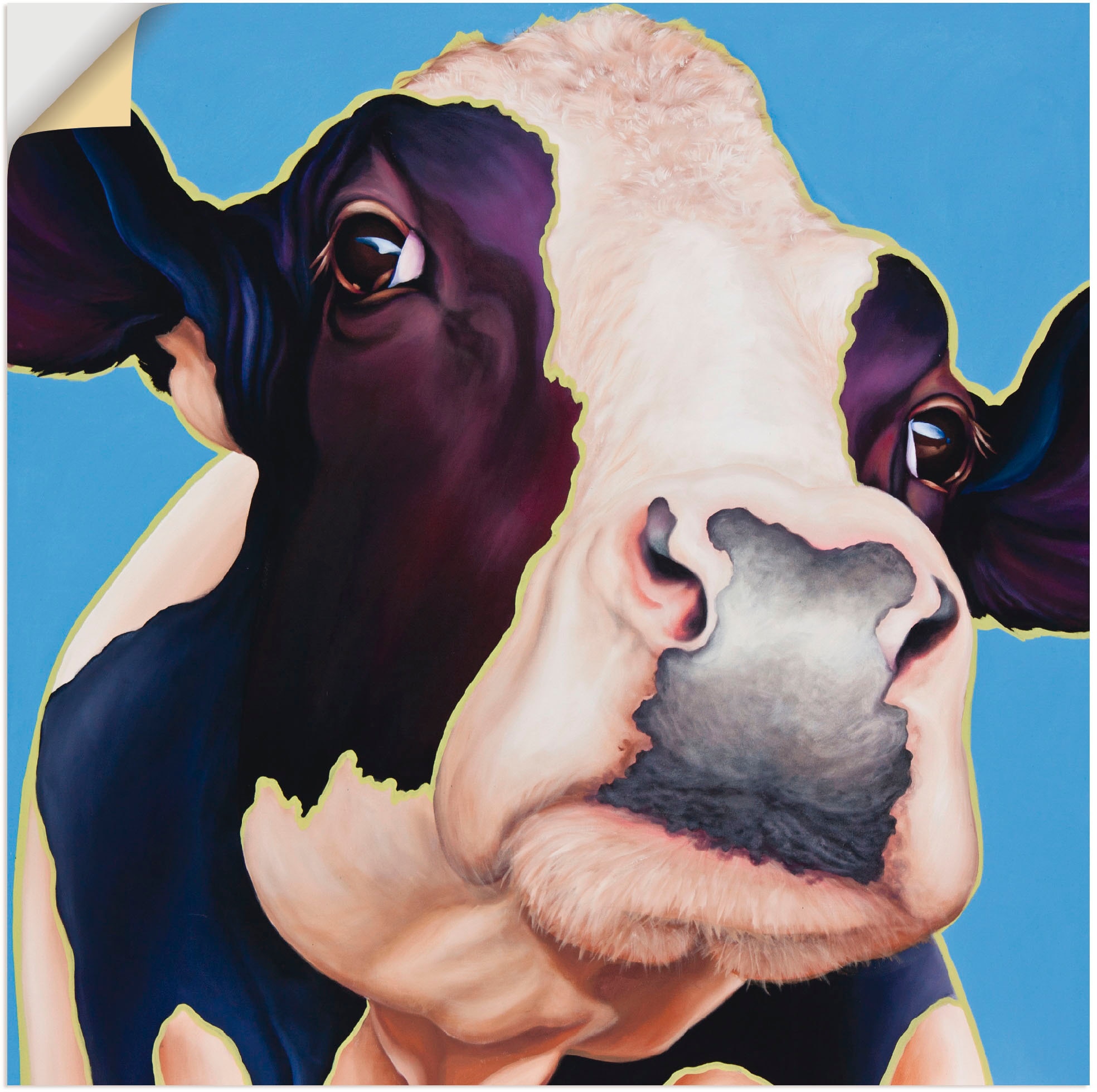 (1 in Wandbild kaufen BAUR Alia«, Größen Wandaufkleber als »Kuh Artland versch. Poster oder Haustiere, | St.), Leinwandbild,