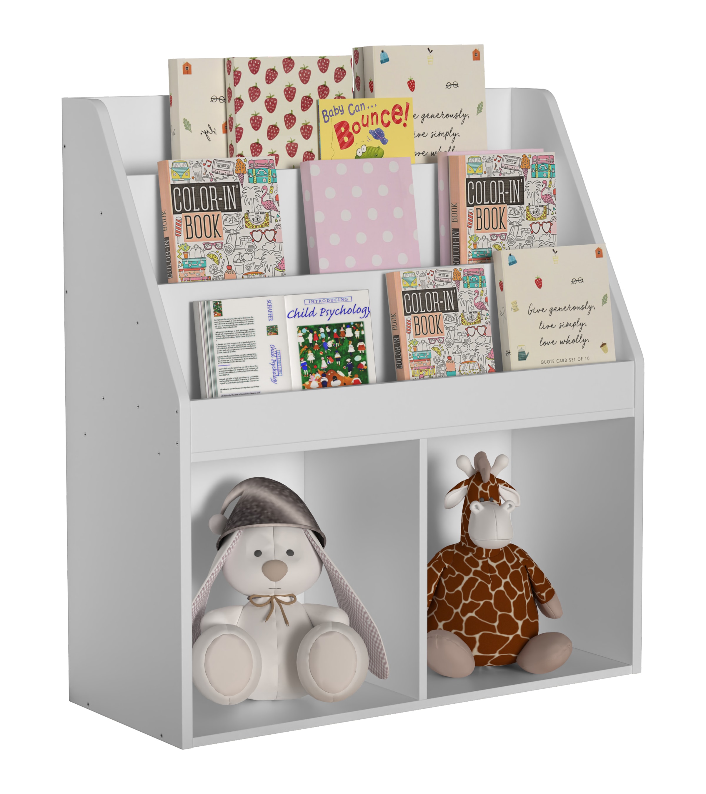 Standregal VCM, weiß, Wohnzimmer, Regale, "Holz Kinderregal Bücherregal Kinder Regal Besira M"