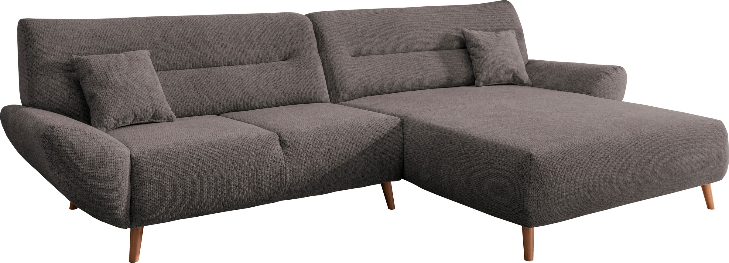 INOSIGN Ecksofa "Drago, elegant und zeitlos, komfortabel, Holzfuß, L-Form", günstig online kaufen