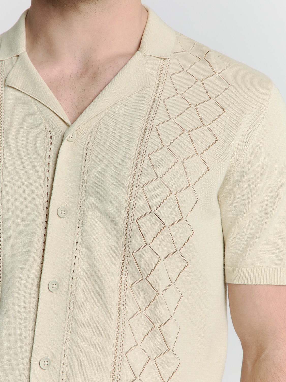 NO EXCESS T-Shirt »No Excess Poloshirt mit kurzen Ärmeln«