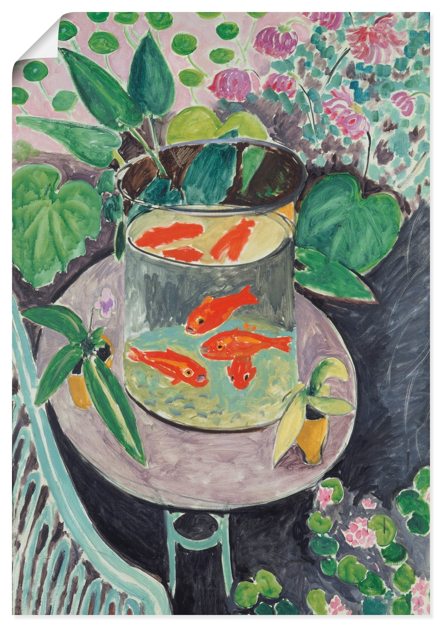 Wandbild ARTLAND "Die Goldfische. 1911", farbe bild(er): farbig, B:90cm H:130cm, Papier, Bilder, als Alubild, Leinwandbild, Poster, Wandaufkleber in verschied. Größen