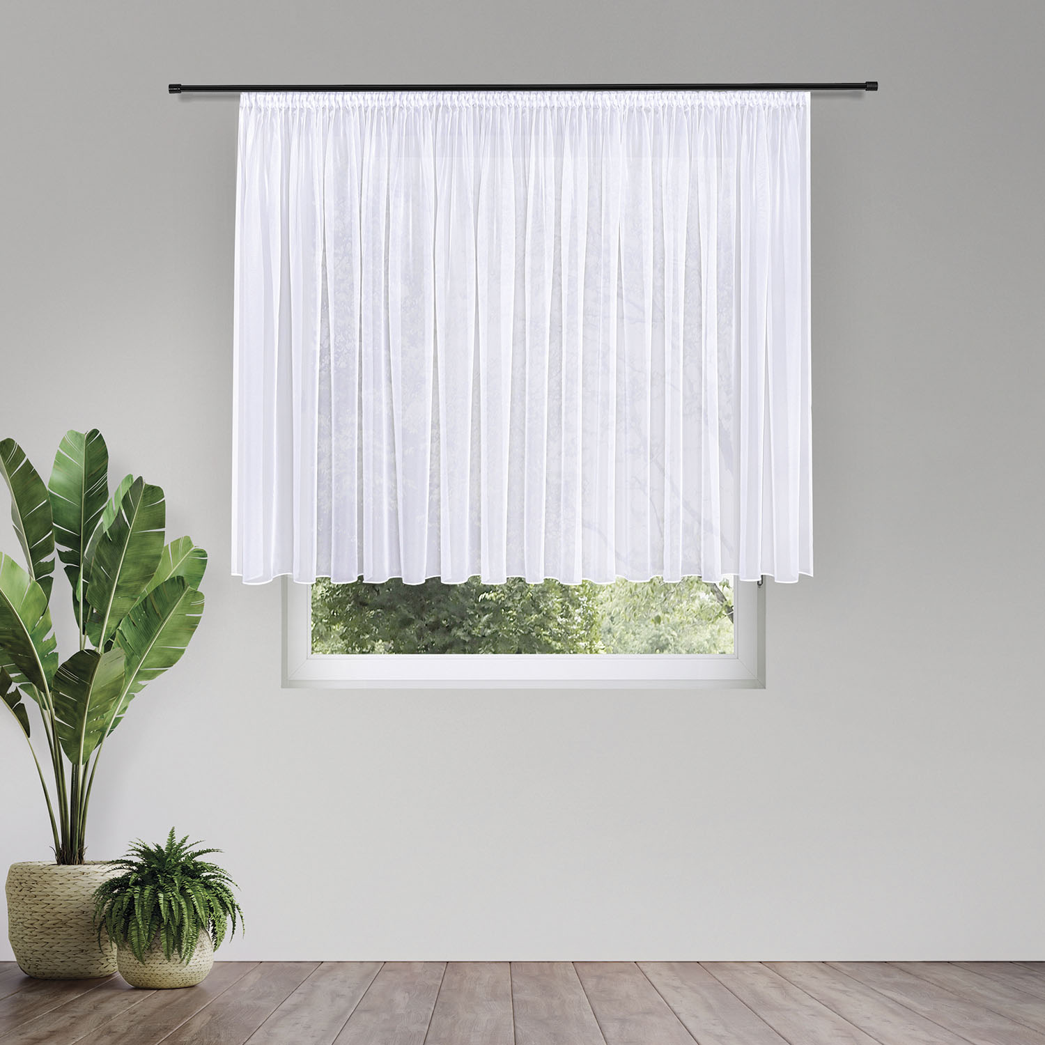 Gerster Gardine "Laura" Smokband 1 Stk. tlg. Elegante Voile Grundware